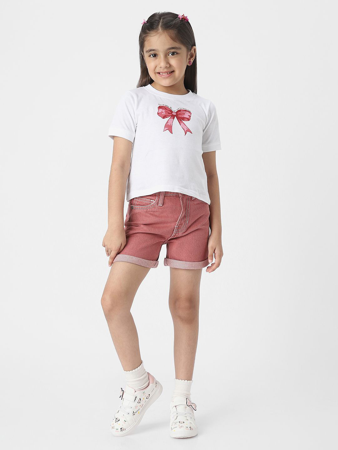 Nautinati Girls' Cotton Combo Set of Top and Shorts