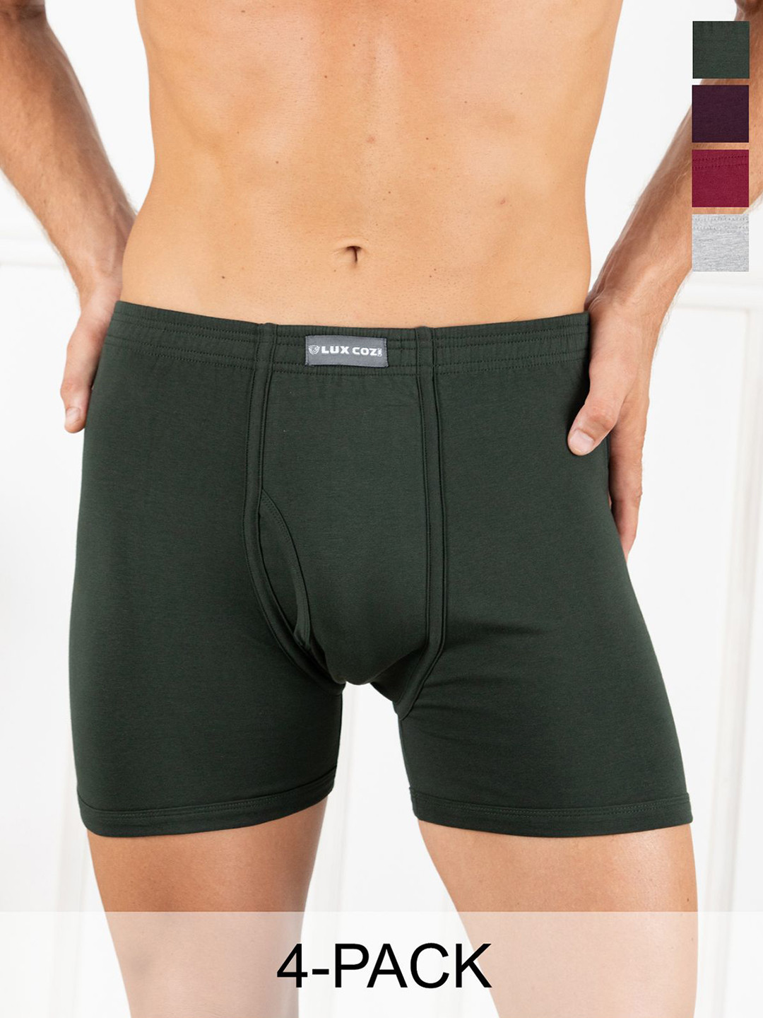 Lux Cozi Pack Of 4 Men Assorted Pure Cotton Trunk COZI_1126_LUXURY_AST_4PC