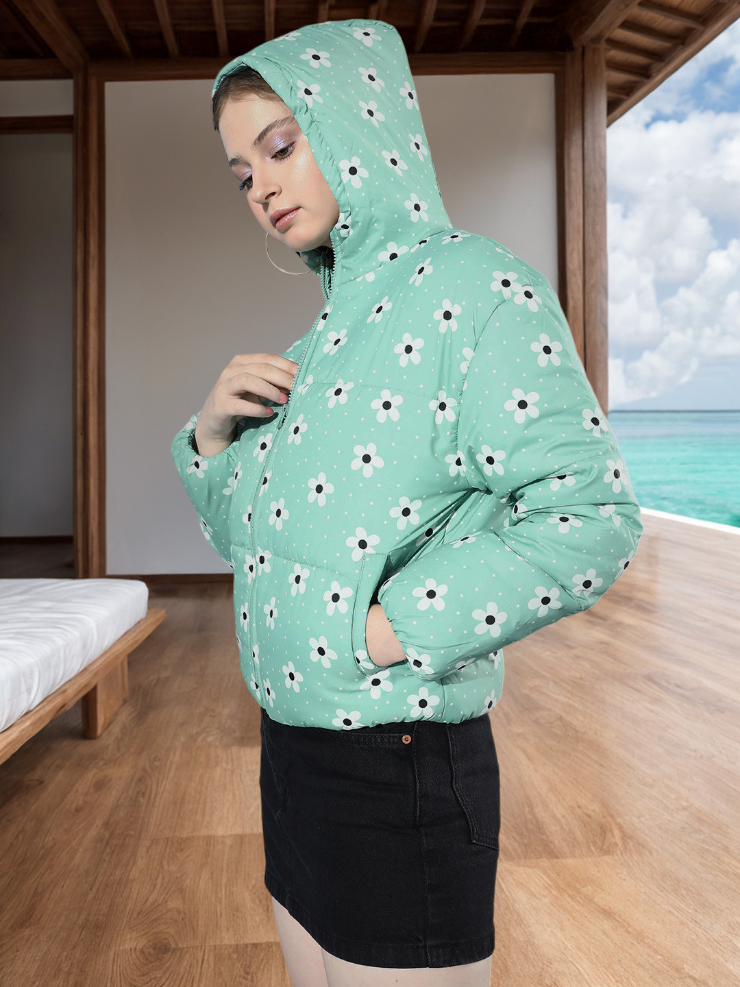 Mast & Harbour Women Floral Padded Jacket