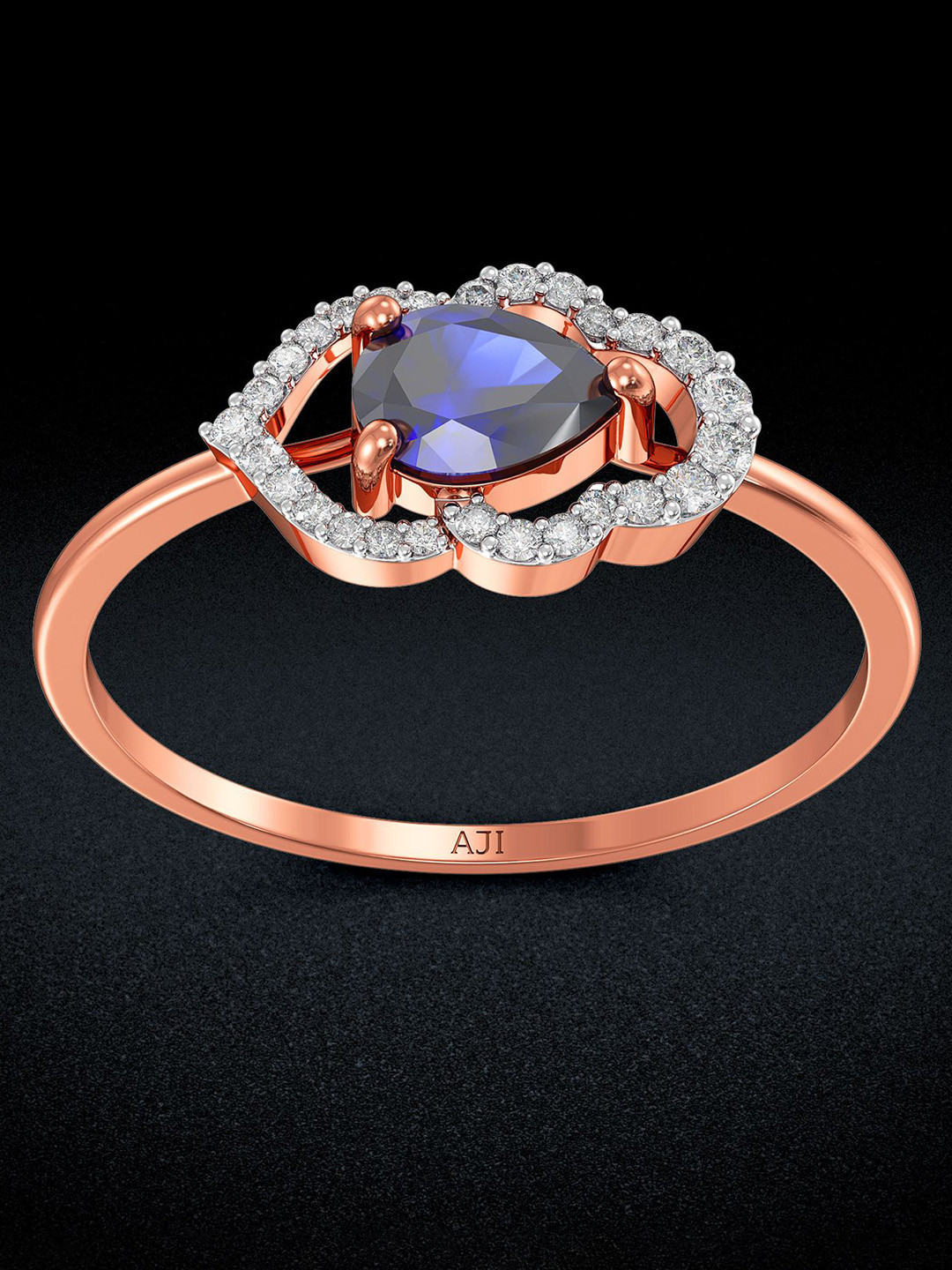 Joyalukkas Dribble Shaped 18KT Finger Ring Diamond