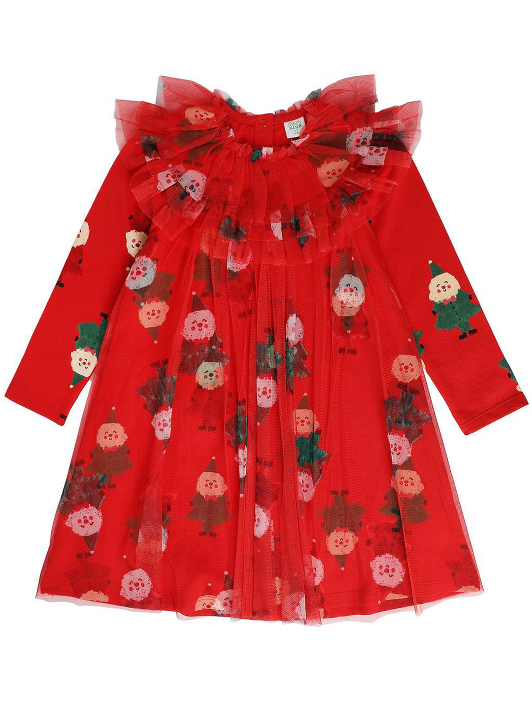 MINI KLUB Girls Printed Graphic Cotton A-Line Dress