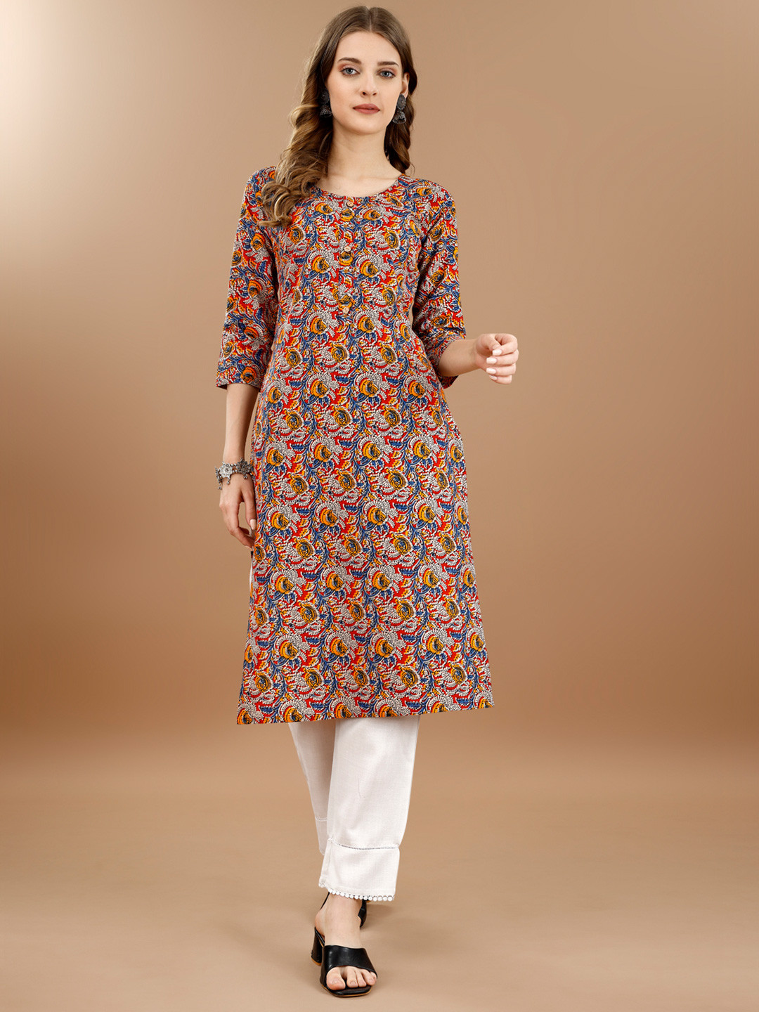 KUNDAN FAB Women Cotton Ethnic Motifs Printed Kurta