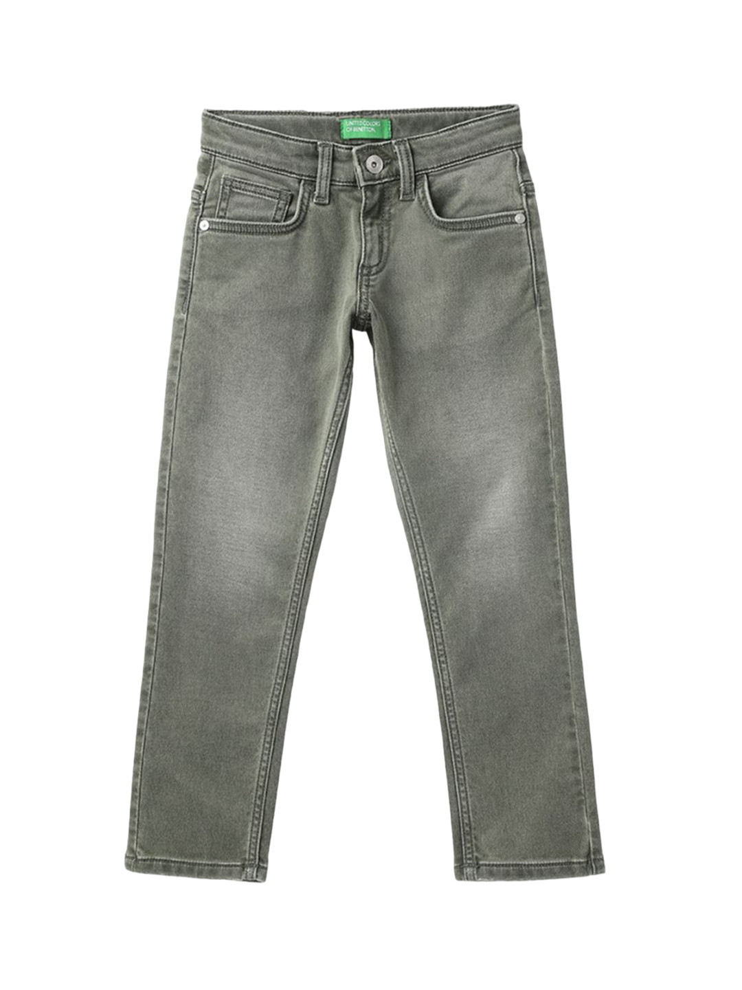 United Colors of Benetton Boys Solid Slim Fit Jeans