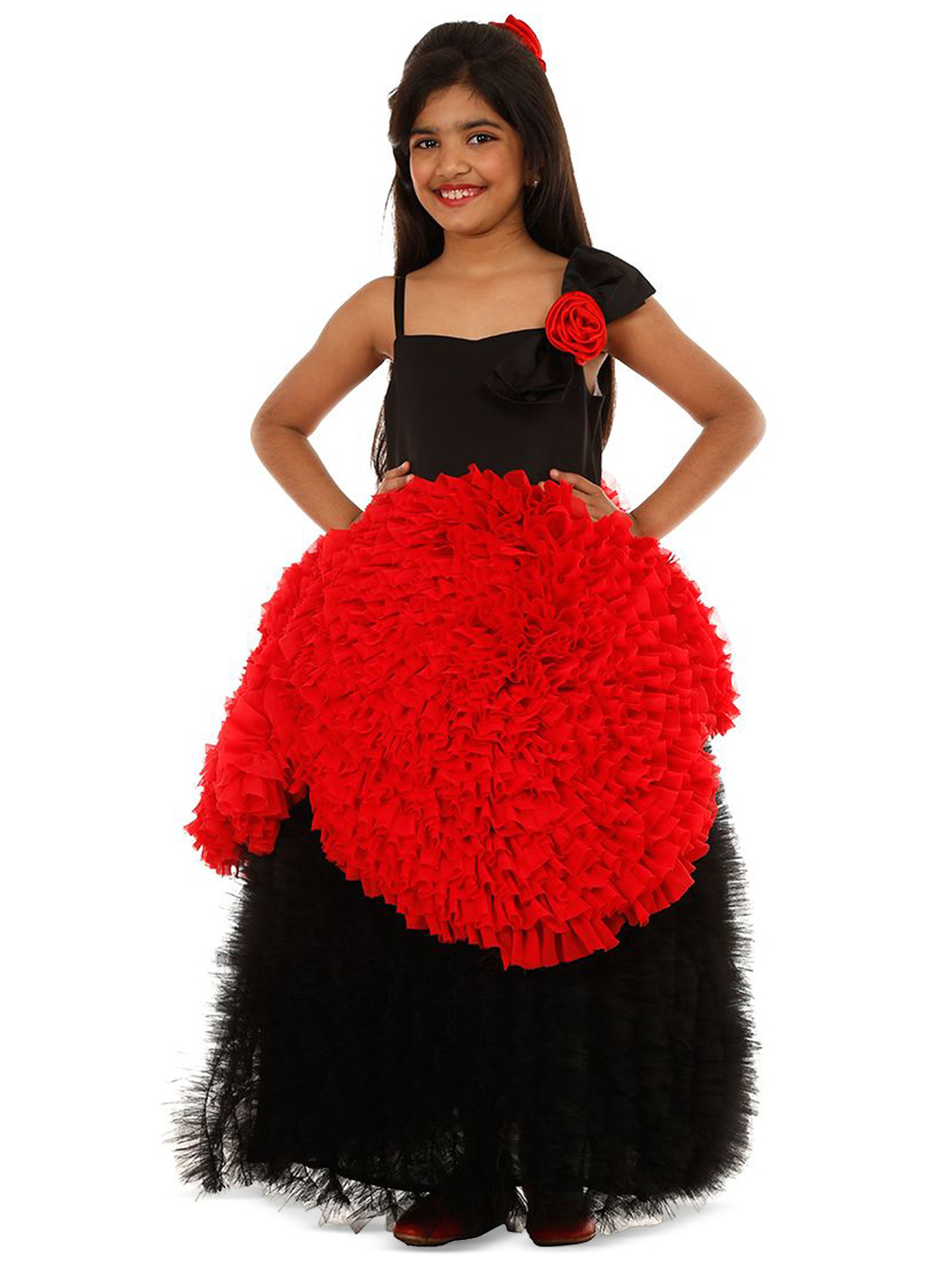 Wish little Girls Square Neck A-Line Dress