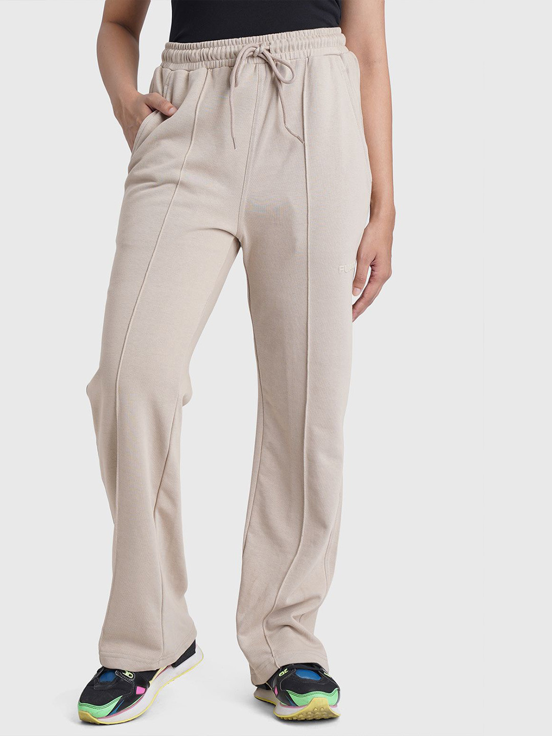 FUAARK Women Relaxed Fit Mid-Rise Gym & Workout Track Pants