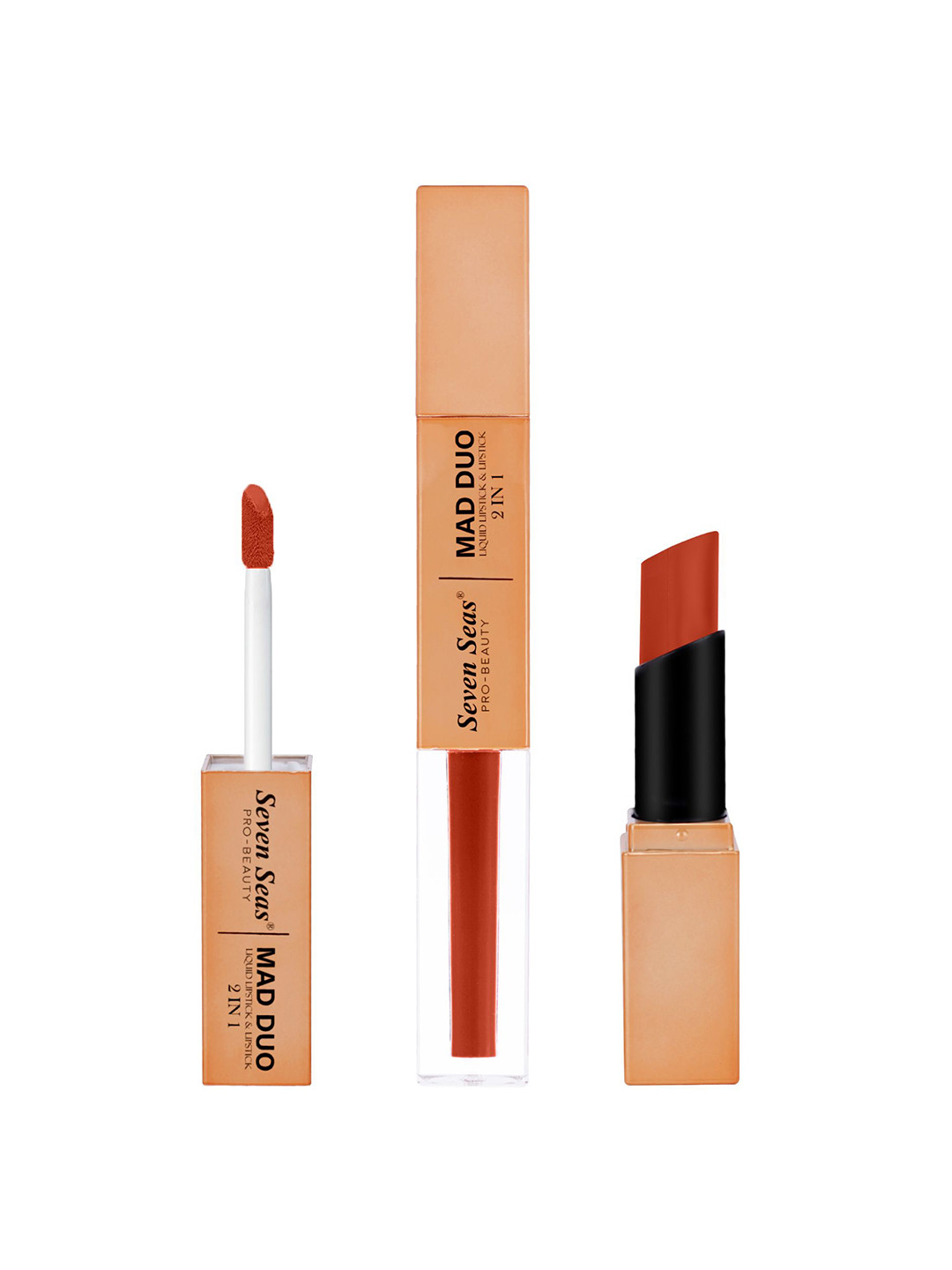 Seven Seas Mad Duo 2 in 1 Liquid Lipstick & Matte Lipstick - 7g - Roof Terracotta - 302