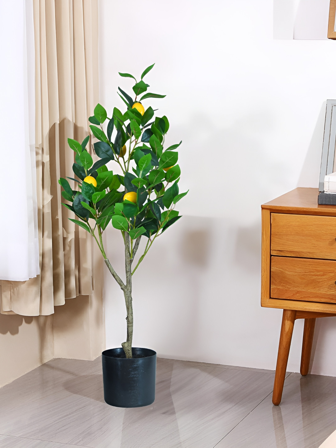 Cortina Black Artificial Plant With Pot