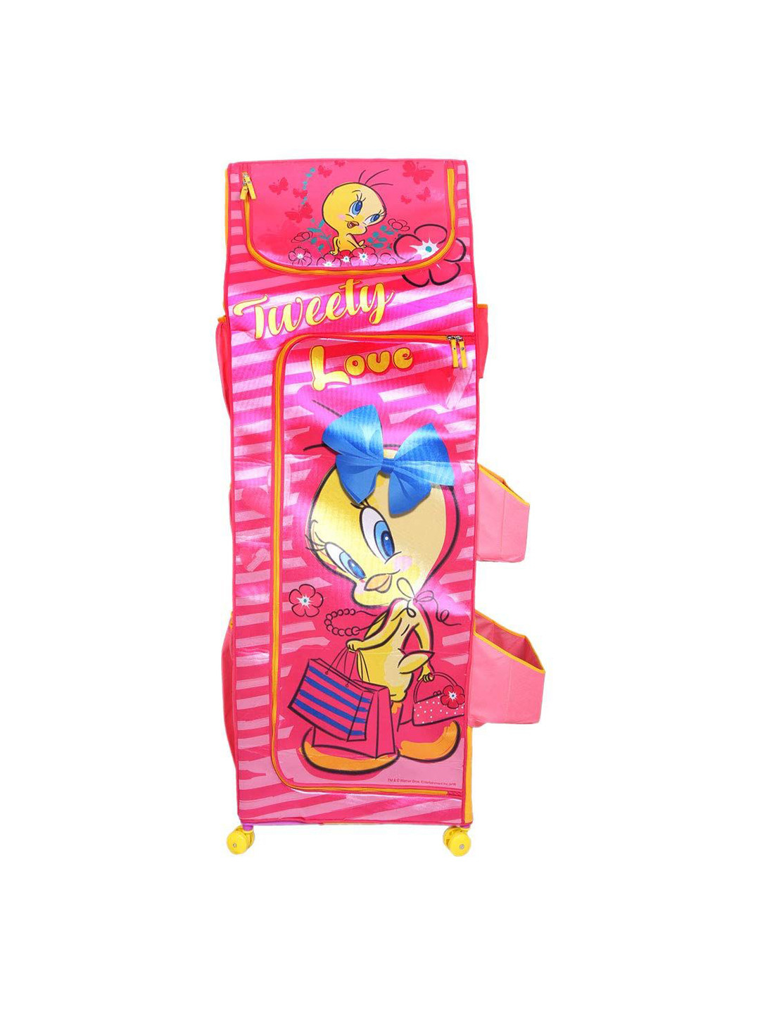 prettykrafts Pink & Blue Printed Reusable 4 Shelves Multi-Utility Organiser