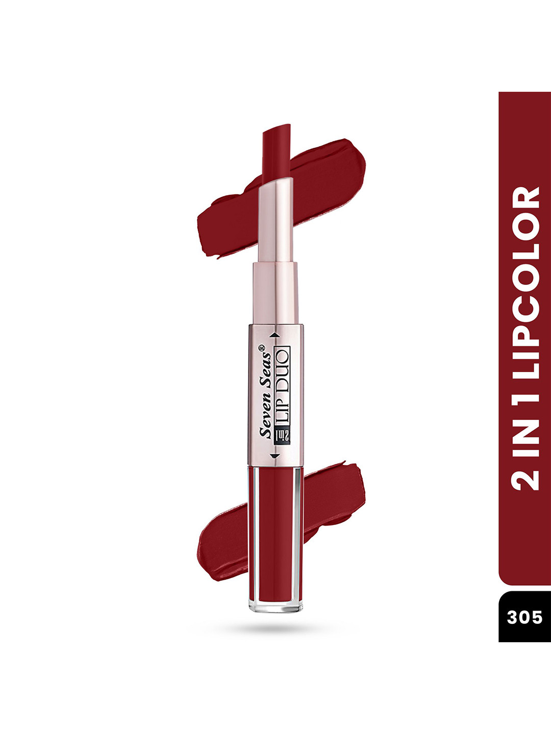Seven Seas 2 In 1 Lip Duo Lipstick & Liquid Lipstick - 7 g - Shade 305