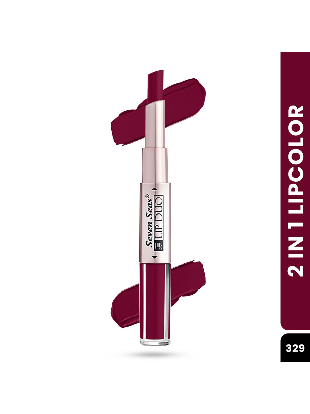 Seven Seas Lip Duo 2 In 1 Lipstick- 7 g- 329