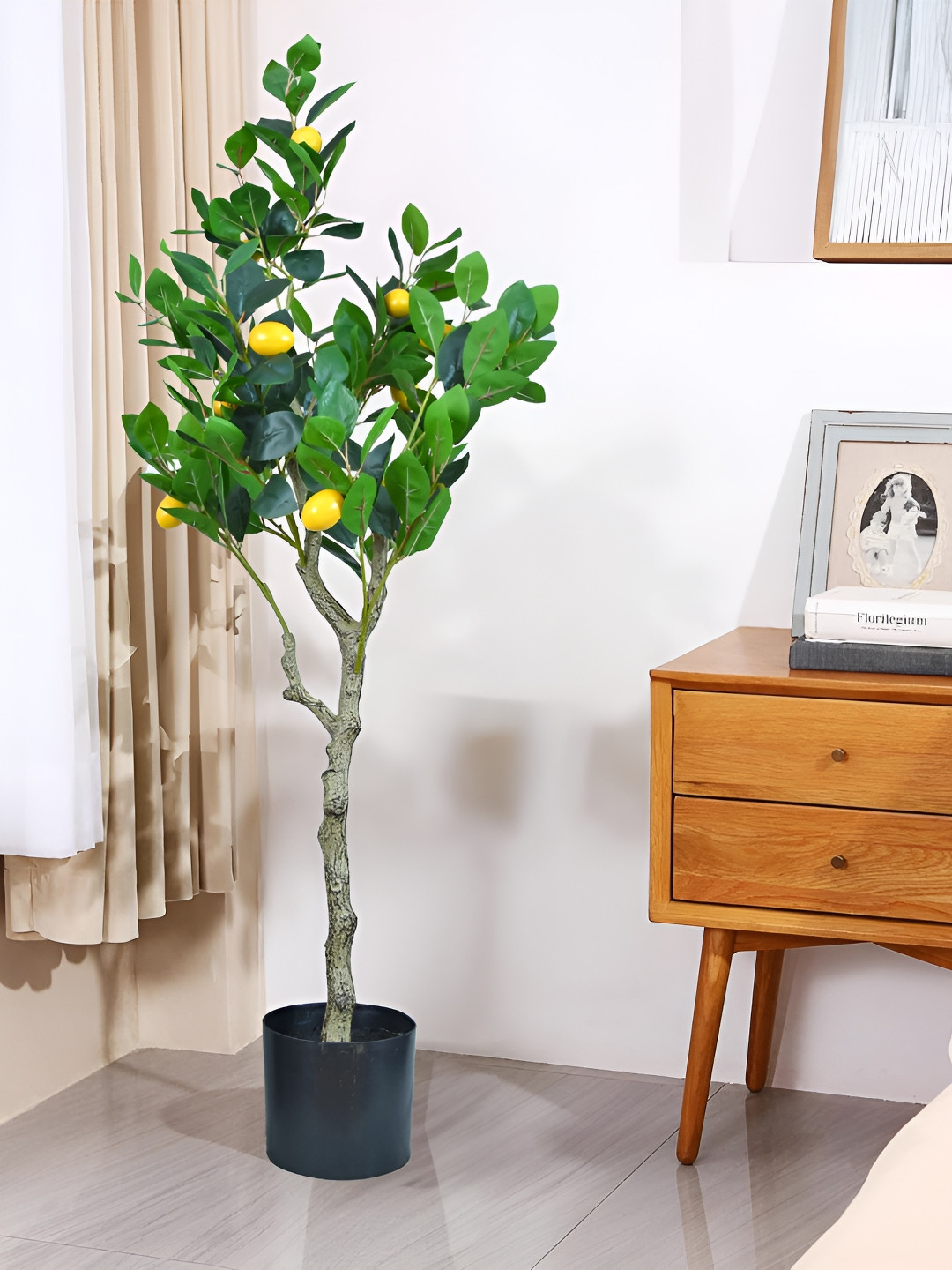 Cortina Green & Yellow  Artificial Plant With Pot