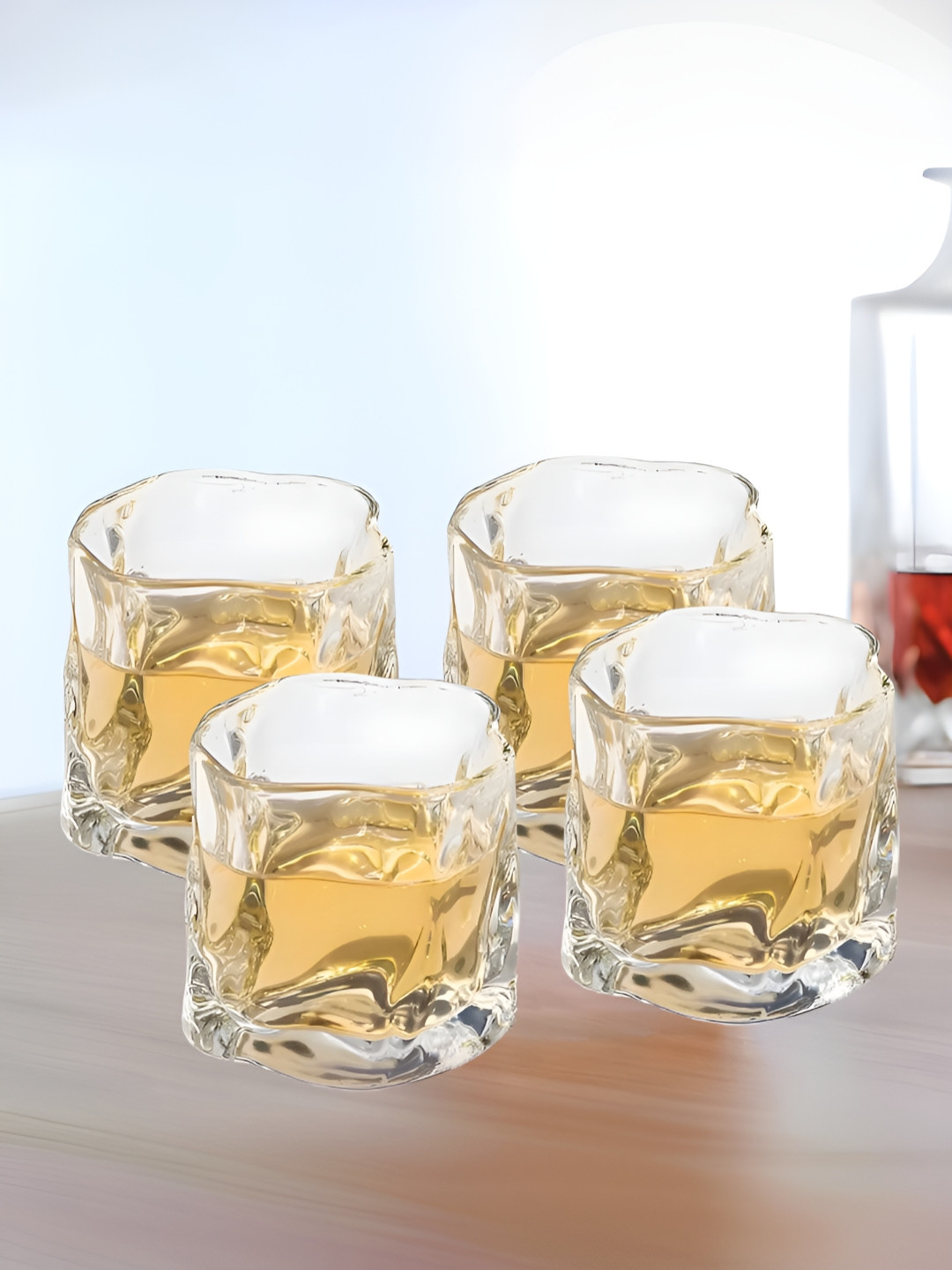 The Better Home Transparent 4 Pieces Dishwasher Safe Juice Glasses 230ml