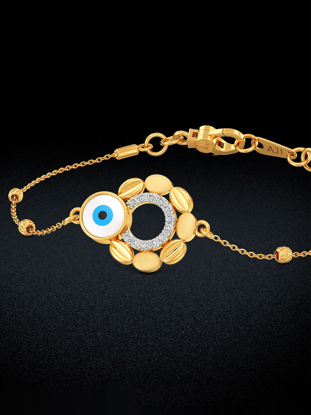 Joyalukkas Women 22KT Mystical Defender Evil Eye Bracelet Gold