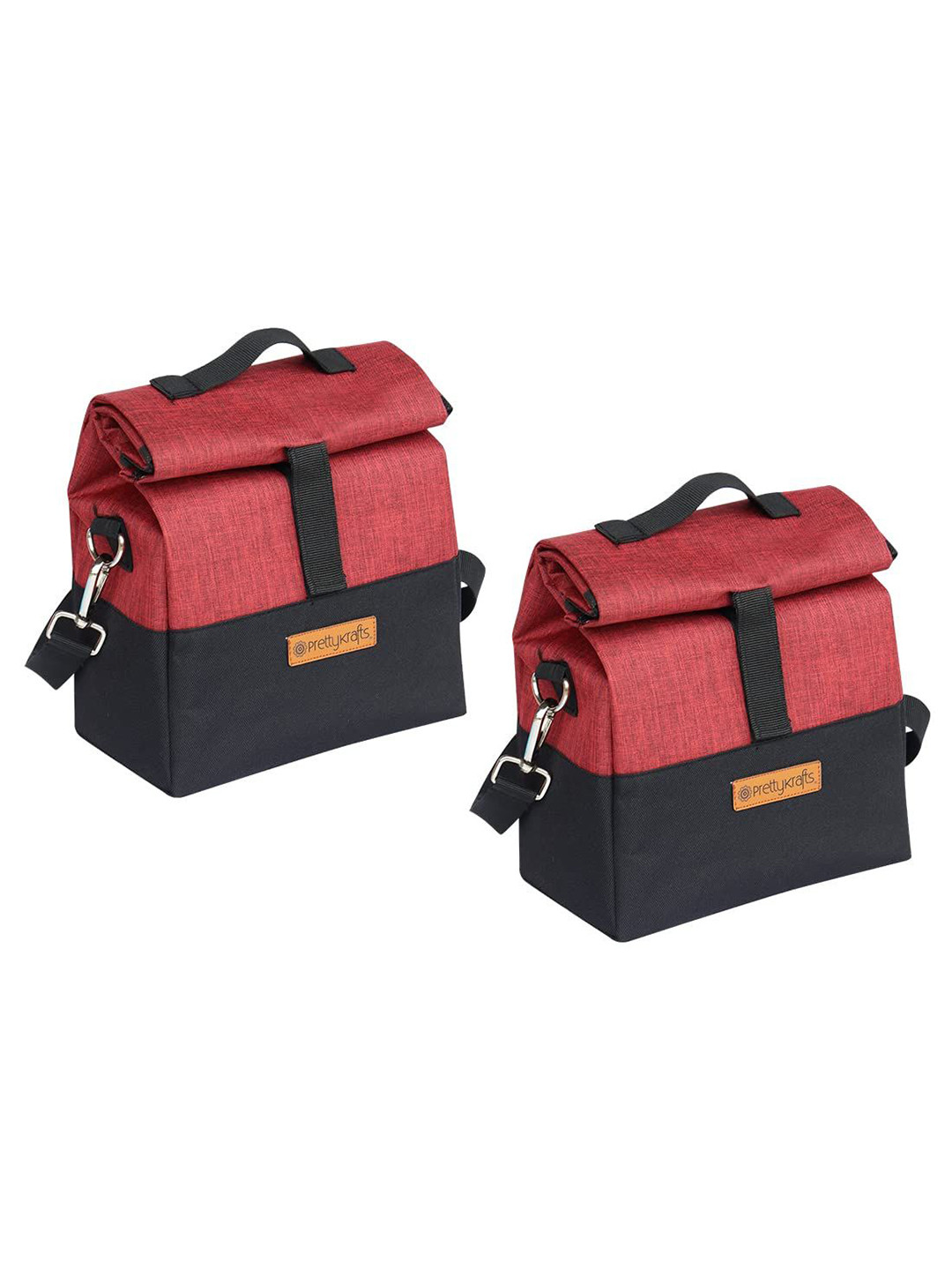 prettykrafts 2 Piceces Lunch Box with Hook and Loop Closure,