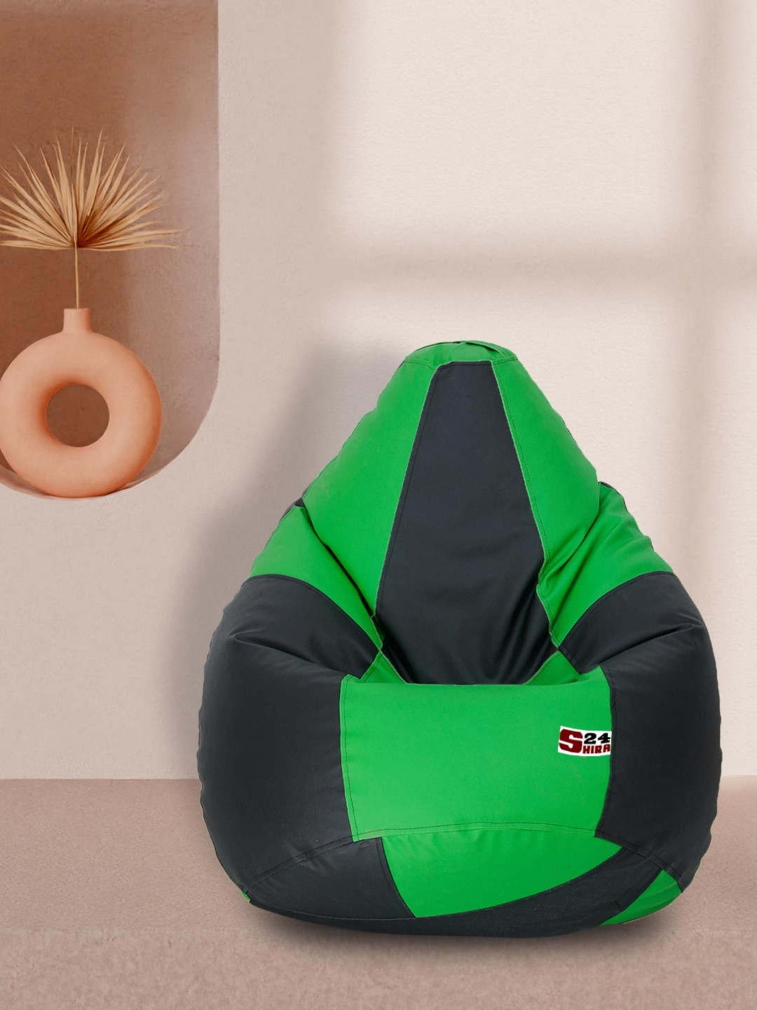 SHIRA 24 Green Tear Drop Piping Bean Bag Cover
