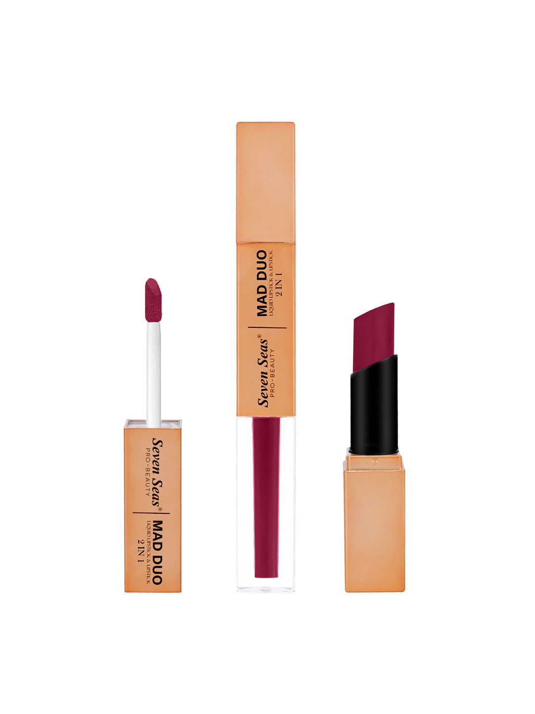 Seven Seas Mad Duo 2 in 1 Matte & Liquid Lipstick - 7 g - Rich Rosewood - 304