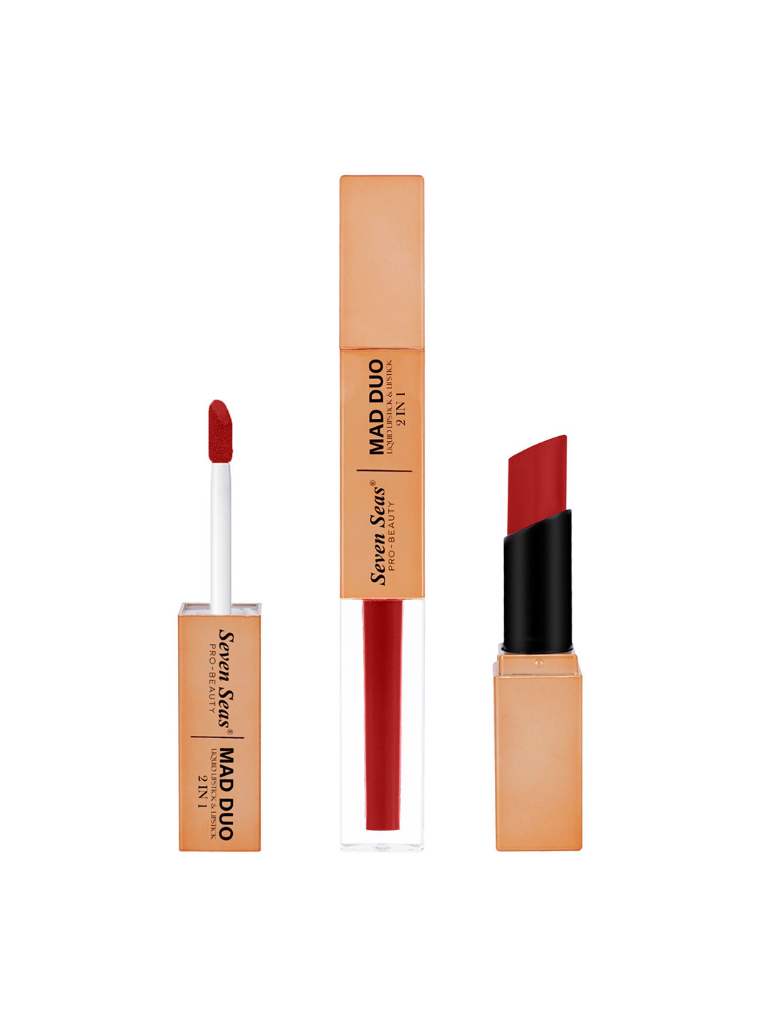 Seven Seas Mad Duo 2 In 1 Matte & Liquid Lipstick - 7 g - Scarlet - 313