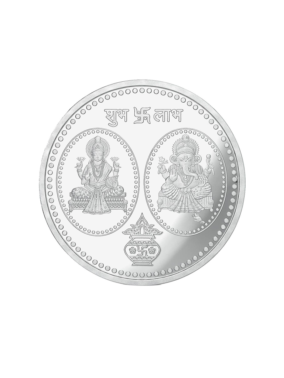 Joyalukkas Shub Lab Lakshmi Ganesha Silver Coin-100gm