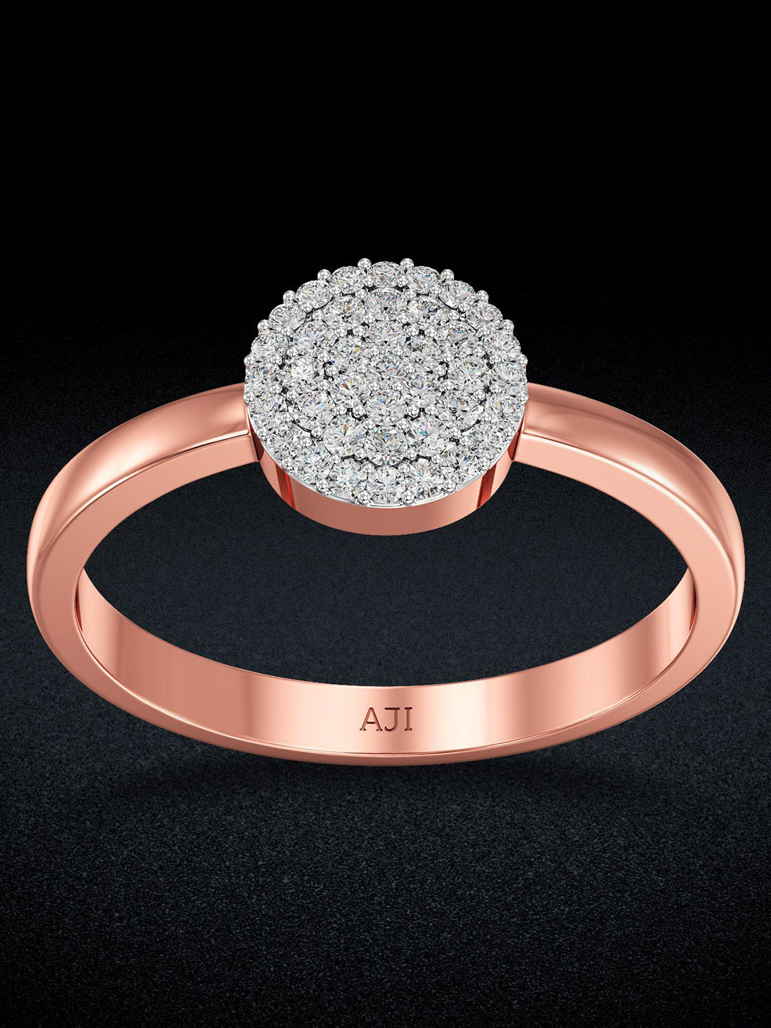 Joyalukkas Women 18kt Rose Gold Treasured Diamond Ring