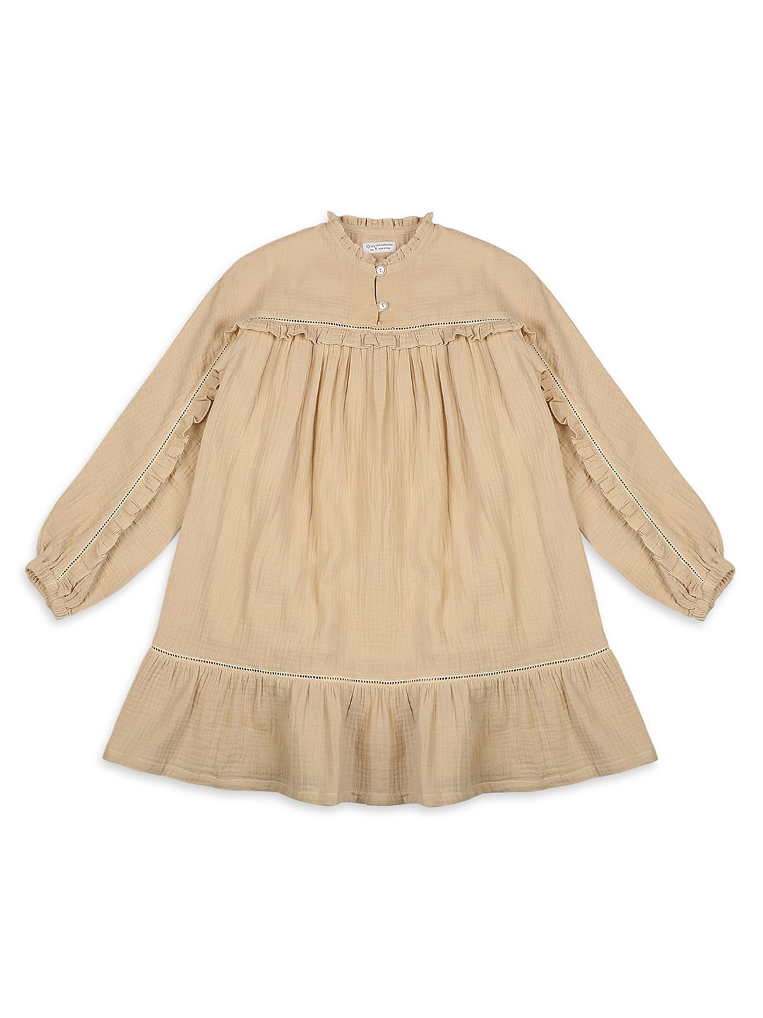 My Milestones Girls  Smocked A-Line Dress With Ruffles