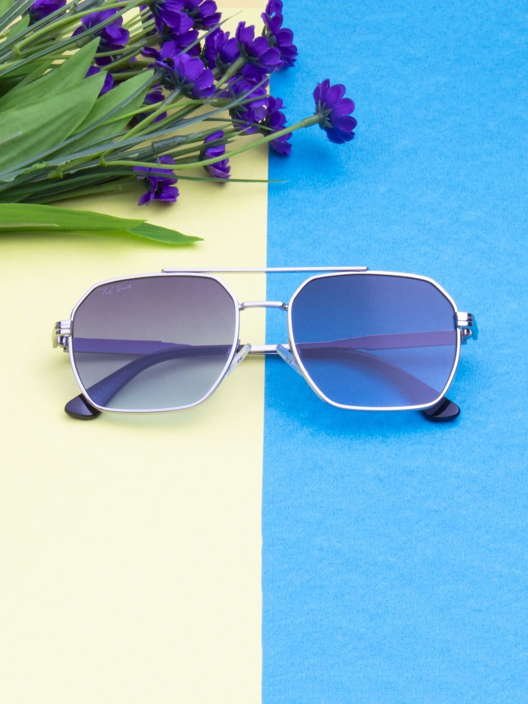 Ted Smith Unisex Square Sunglasses Full Rim with UV Protected Lens