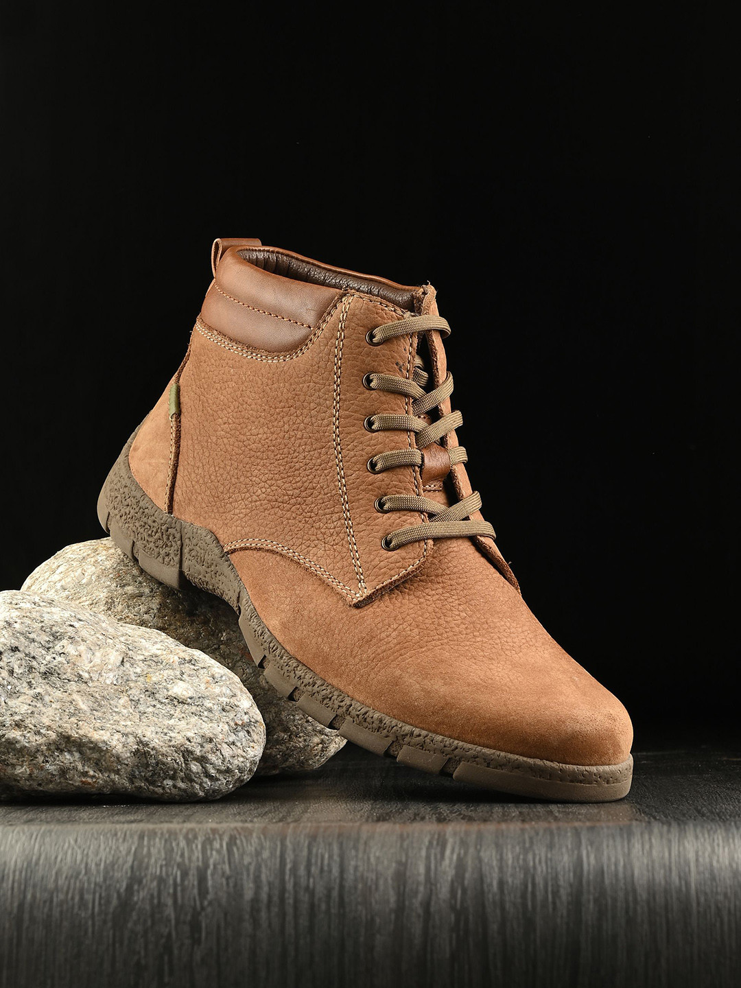 Egoss Men Textured Casual Mud Trail Boots