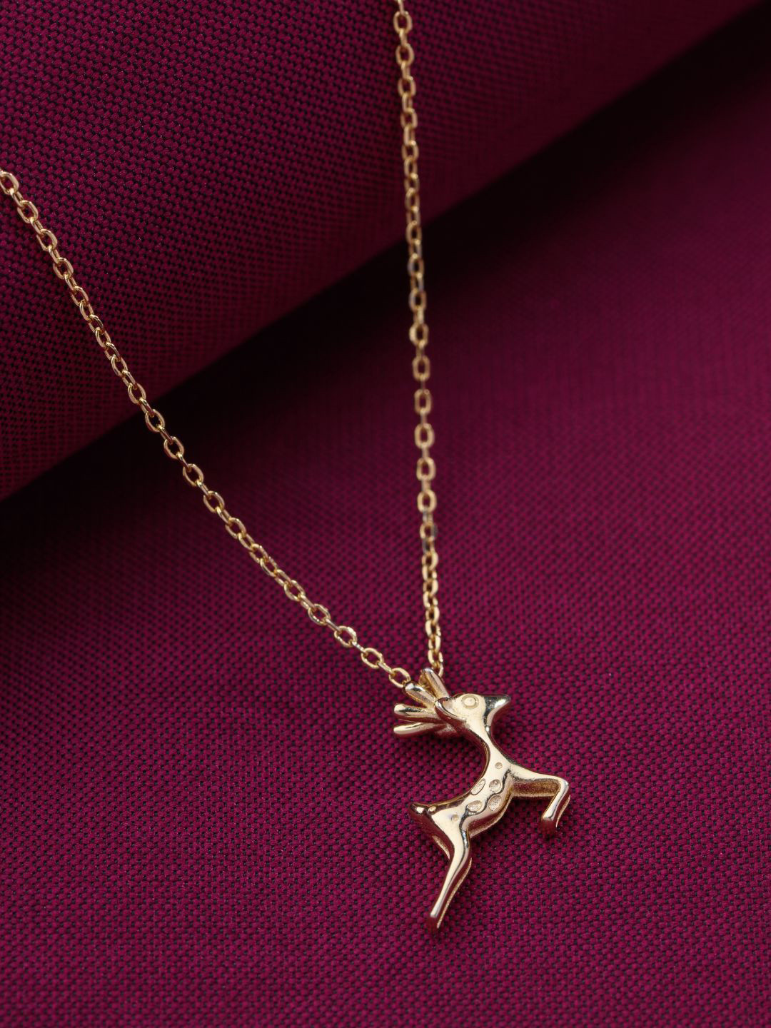 Gargi by P. N. Gadgil & Sons Gold-Plated Sterling Silver Contemporary Pendant With Chain