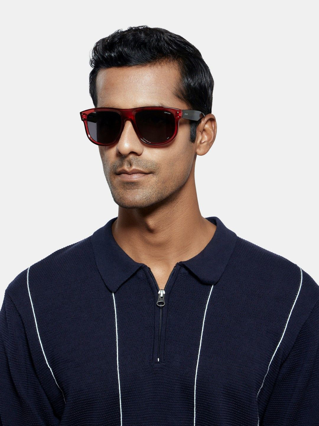 OPIUM Men Wayfarer Sunglasses with UV Protected Lens OP-10283-C05-56-Crystal