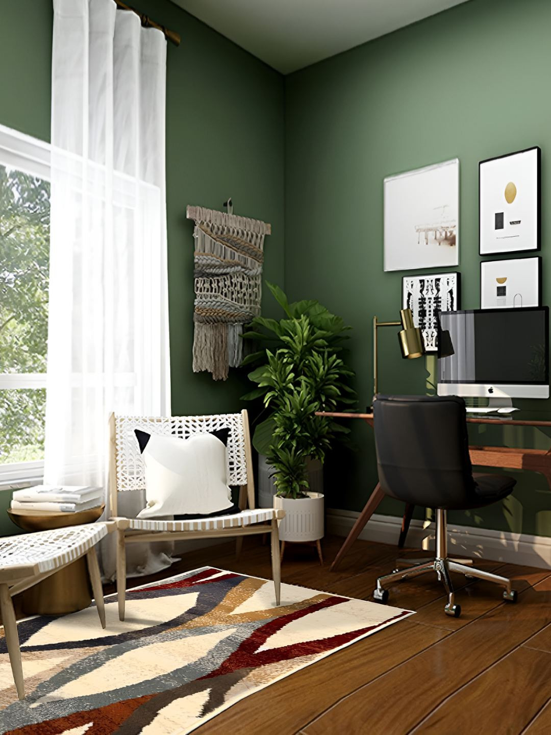 Sapana Carpet-Mats Cream & Maroon Printed Floor Runners