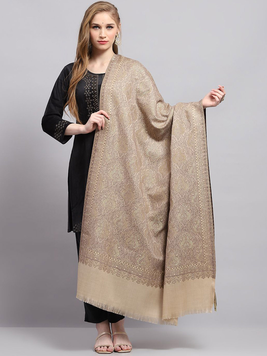 Monte Carlo Paisley Woven Design Shawl