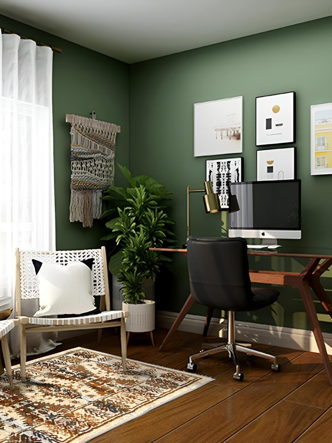 Sapana Carpet-Mats Cream-Colored & Brown Printed Floor Runners