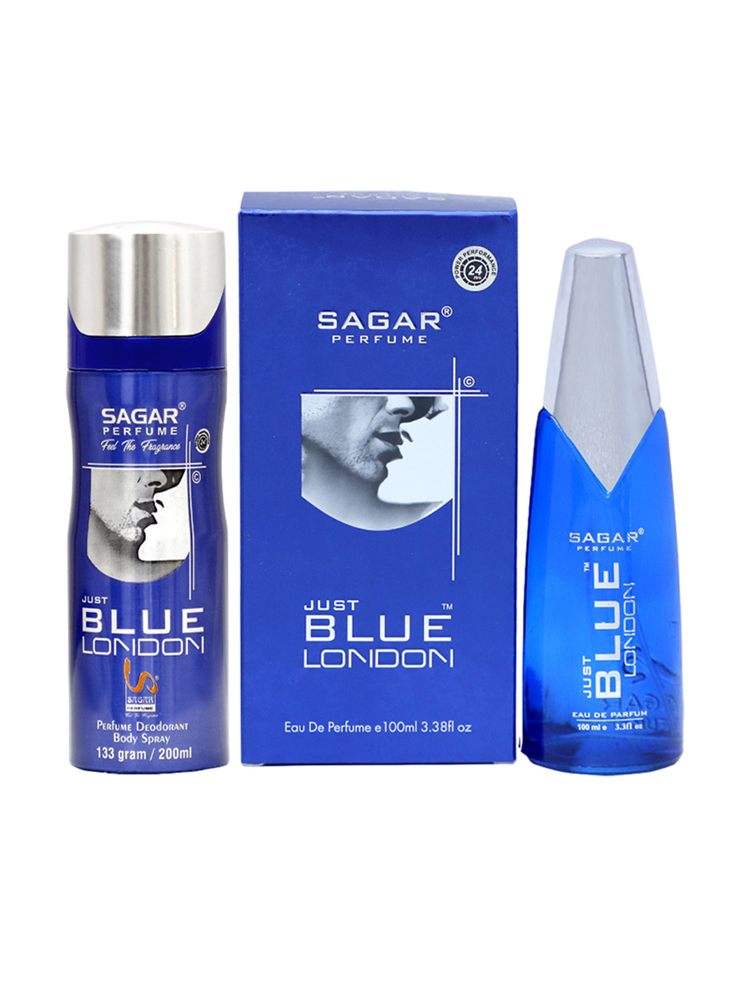 SAGAR PERFUMERY Set Of 2 Just Blue Eau De Parfum - 100 ml With Deodorant - 200 ml