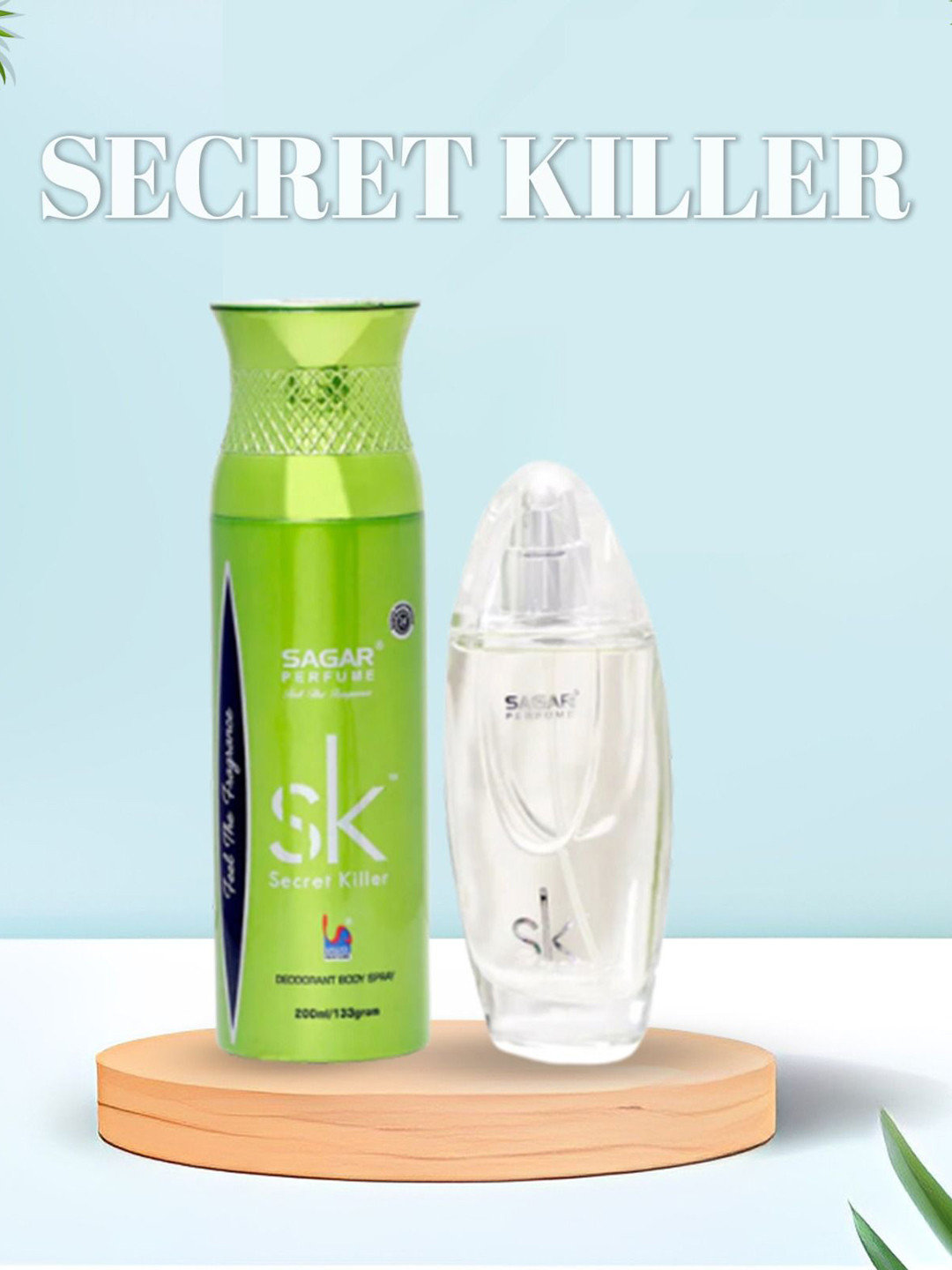 SAGAR PERFUMERY Set Of 2 Secret Killer Eau de Parfum 80ml & Body Deodorant Spray 200ml