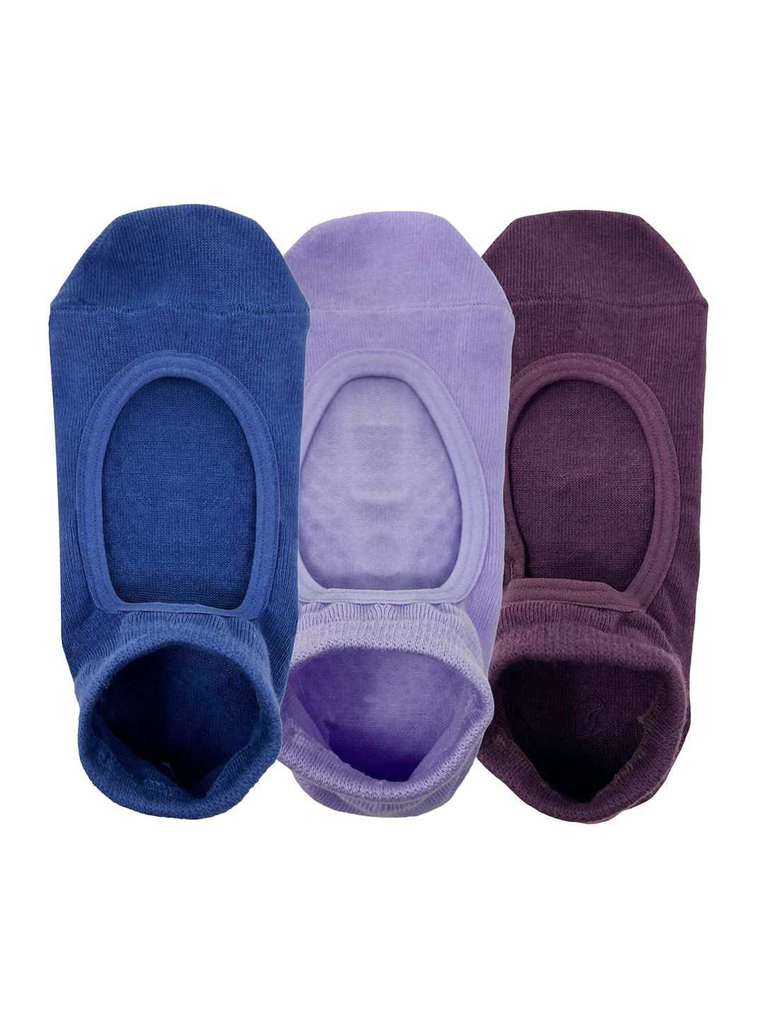 Mint & Oak Women Pack Of 3 Anti-Skid Grip Shoe Liner Socks