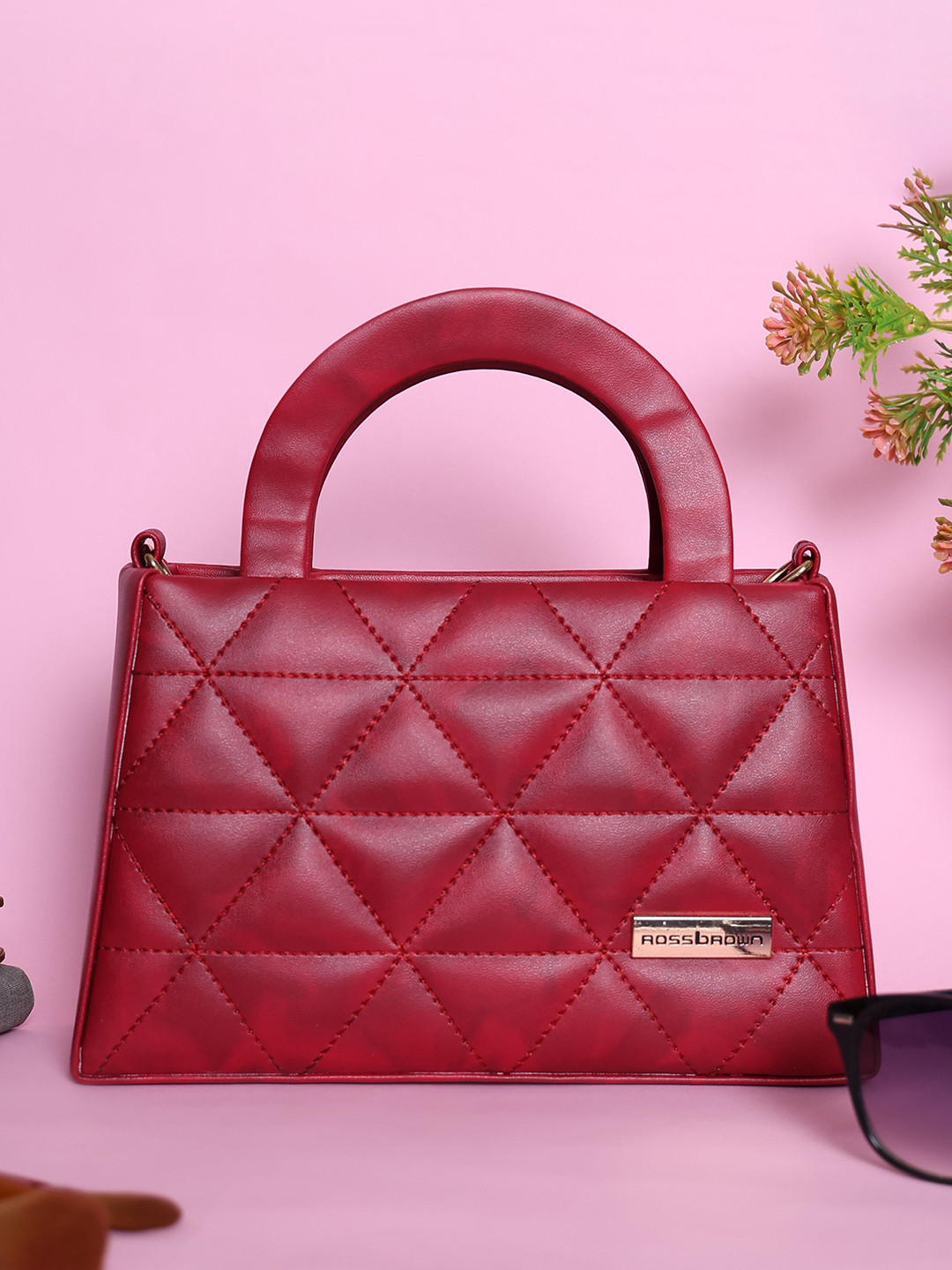 ROSS BROWN Women Textured Solid Structured Sling Bag