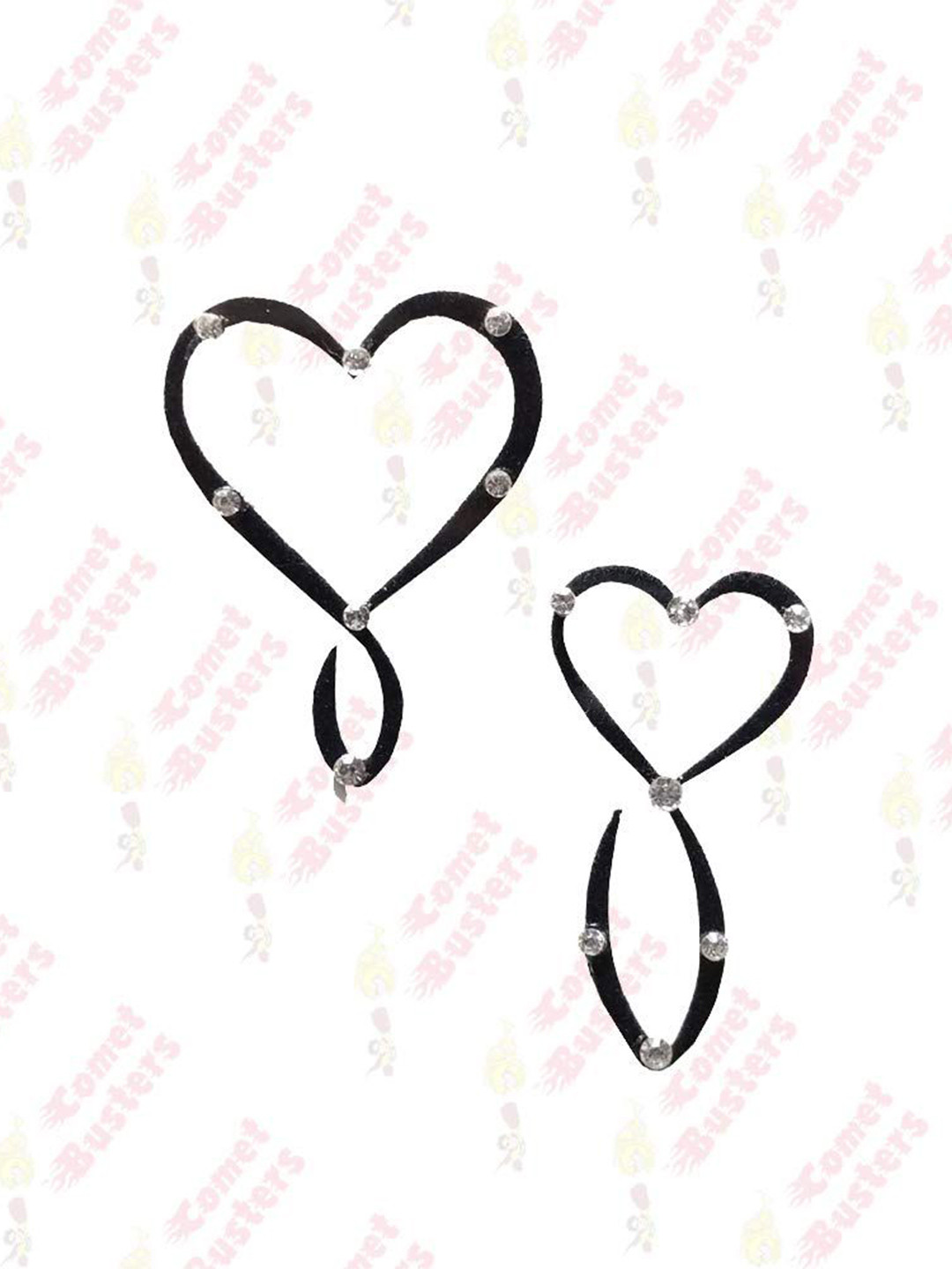Comet Busters Body Jewel Temporary Studded Heart Tattoo