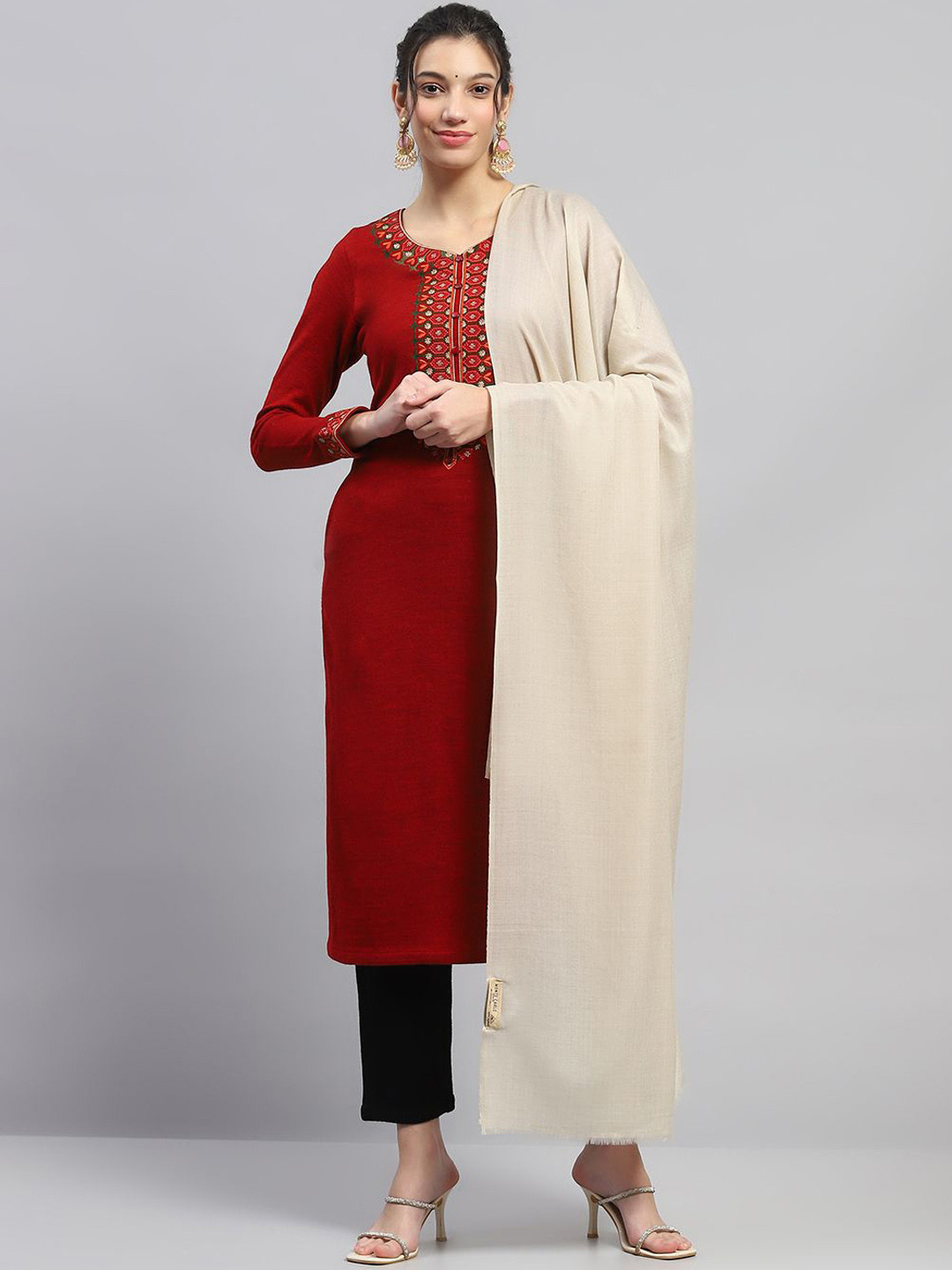 Monte Carlo Fringed Border Reversible Shawl