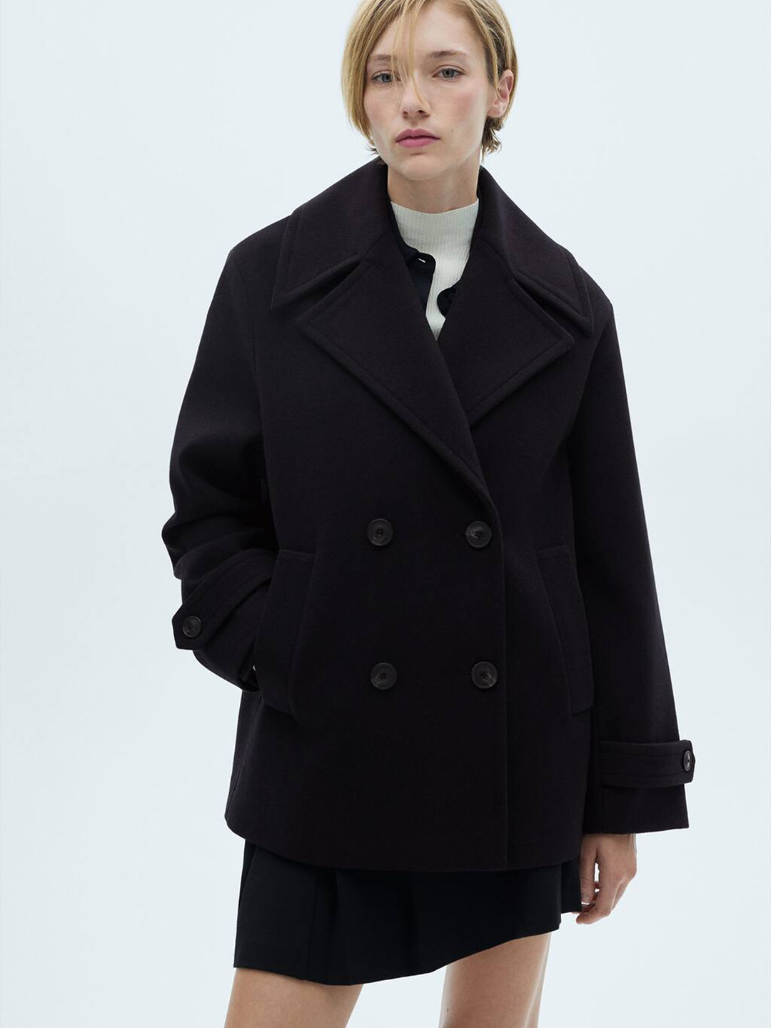 MANGO Double Breasted Blazer