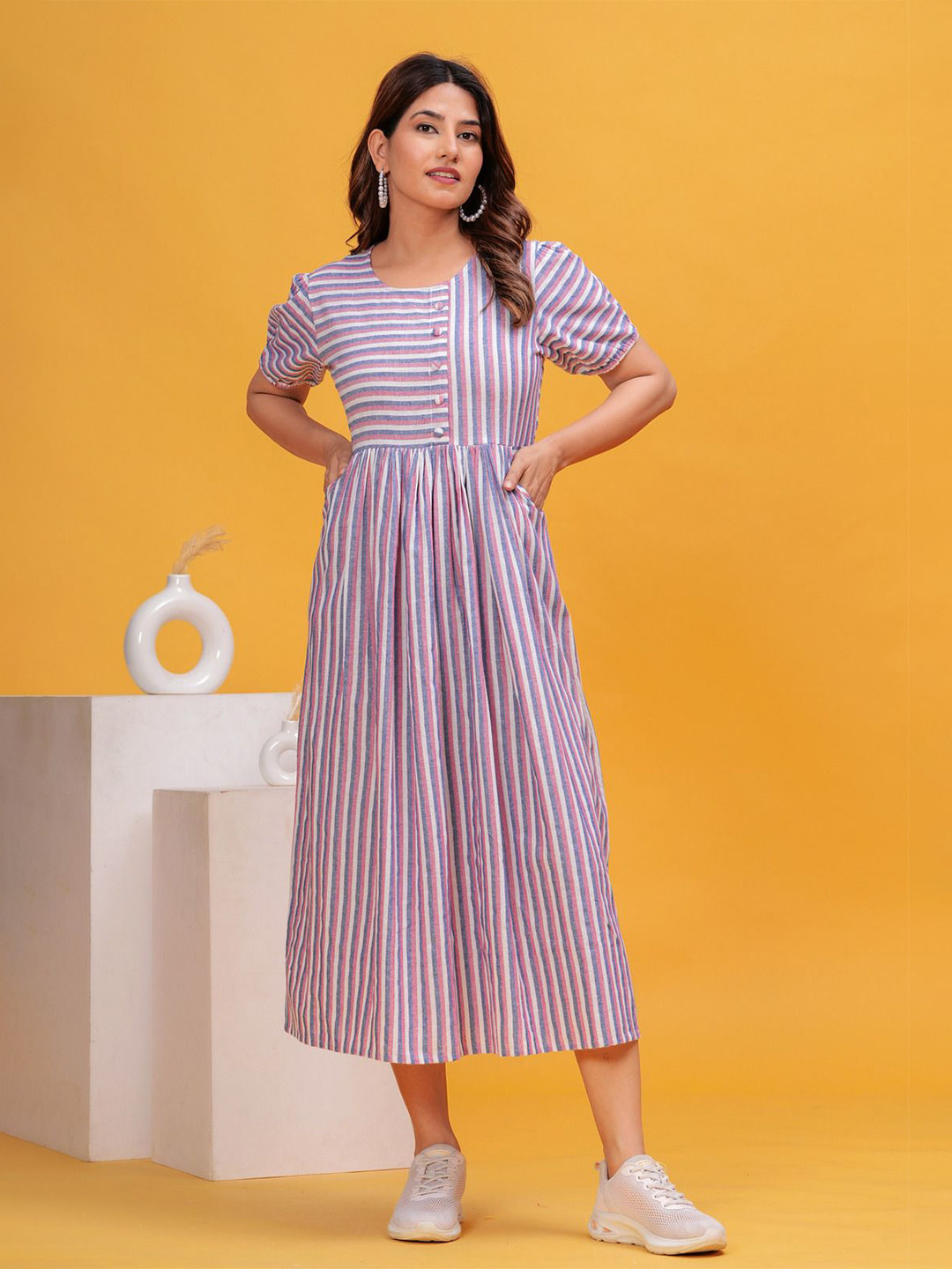 SARAI CREATIONS Womens A line midi dress