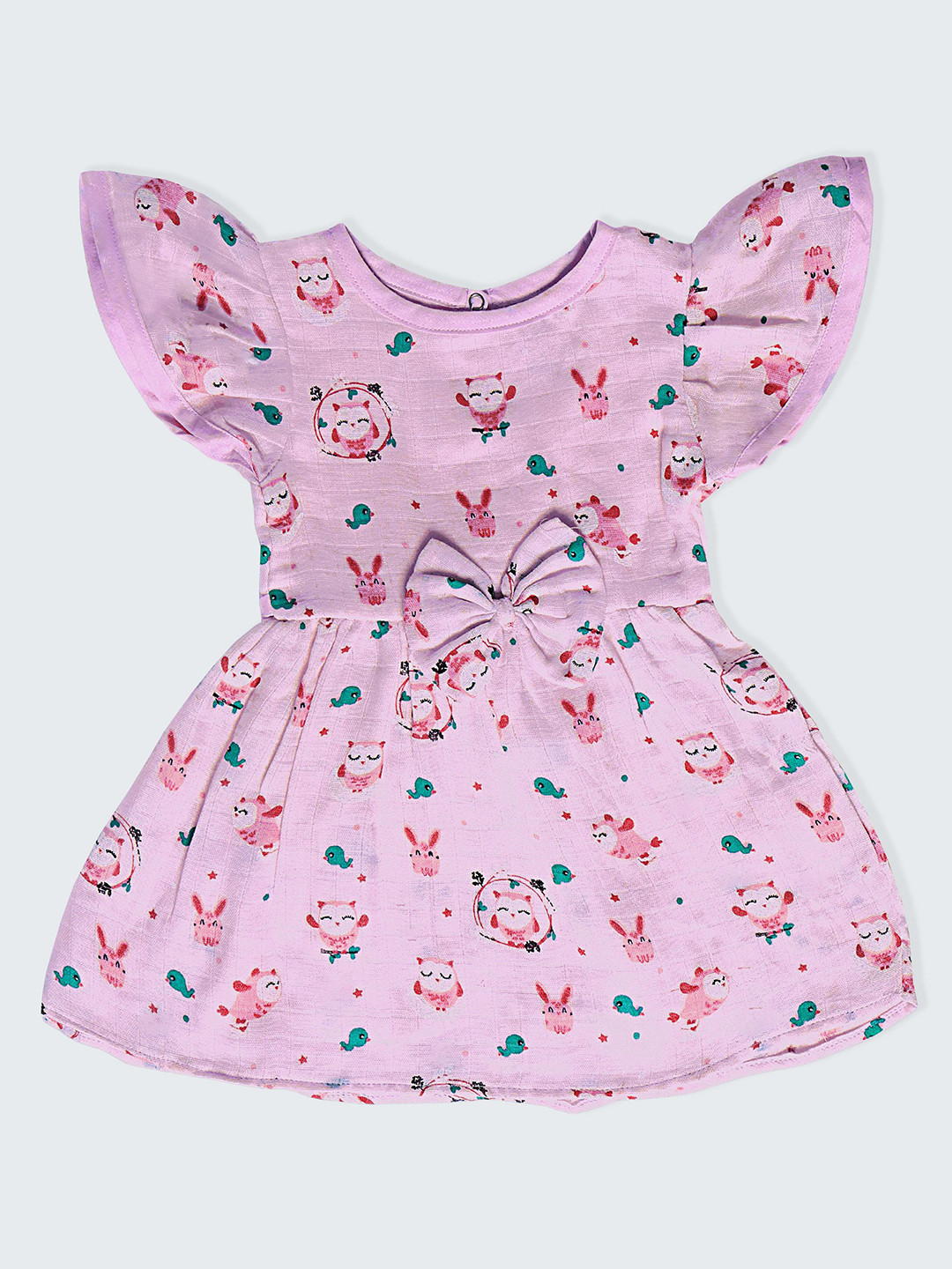 FEBVIBE Girl Print Organic Cotton Fit & Flare Dress