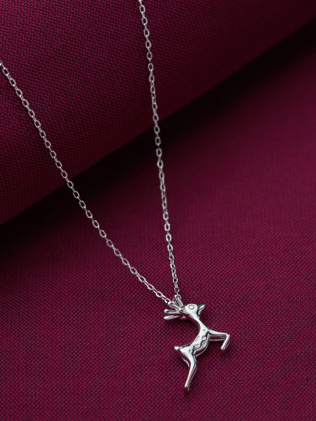 Gargi by P. N. Gadgil & Sons Sterling Silver Baby Reindeer Pendant