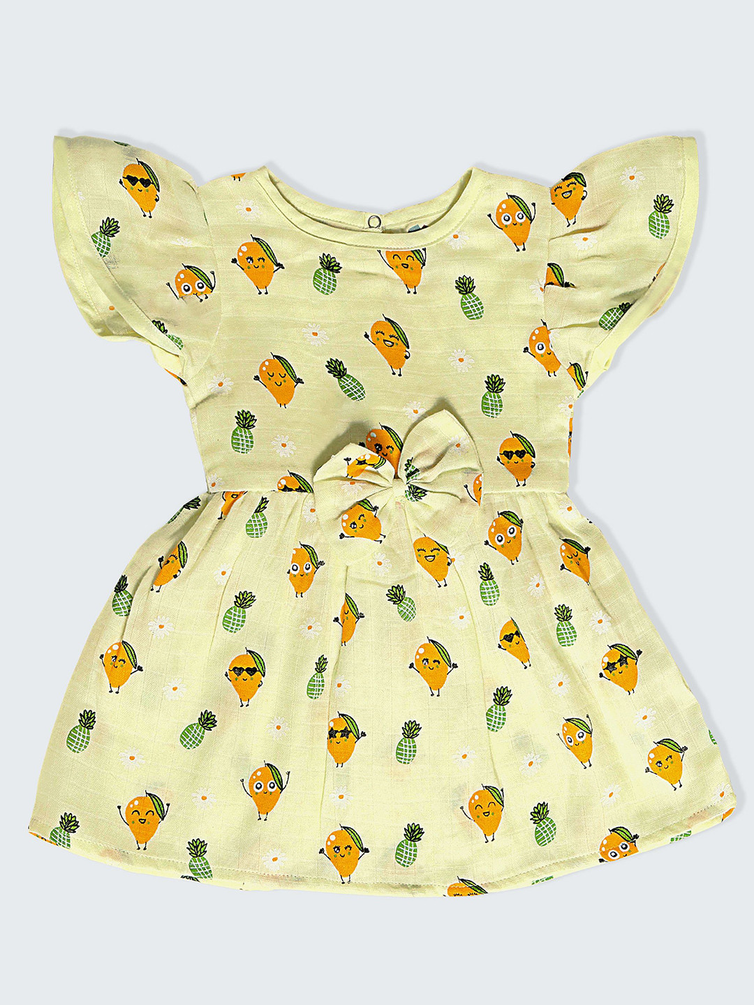 FEBVIBE Girl Print Organic Cotton Fit & Flare Dress
