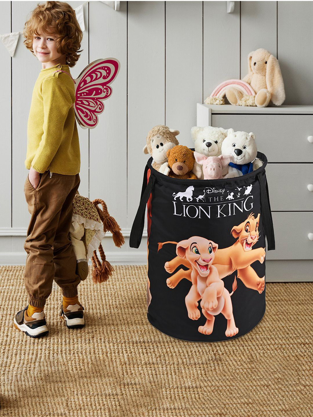 Kuber Industries Black & Brown 2 Pieces Printed Laundry Bags 45 L Each