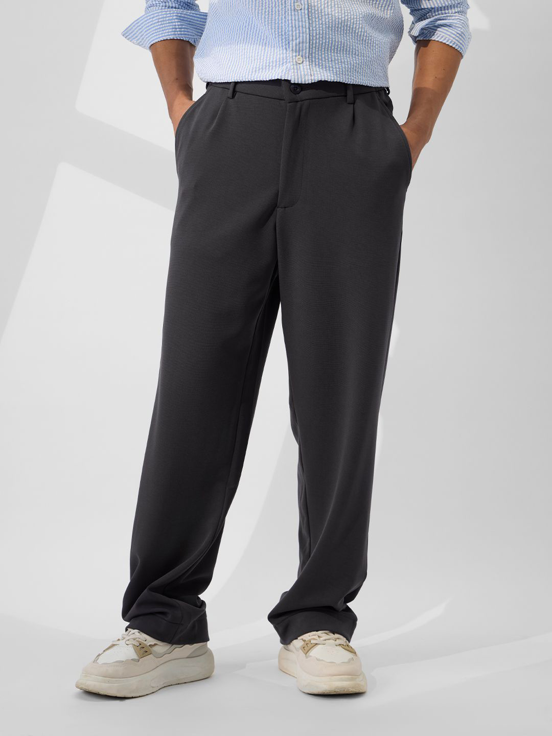 The Souled Store Men Straight Fit Trouser