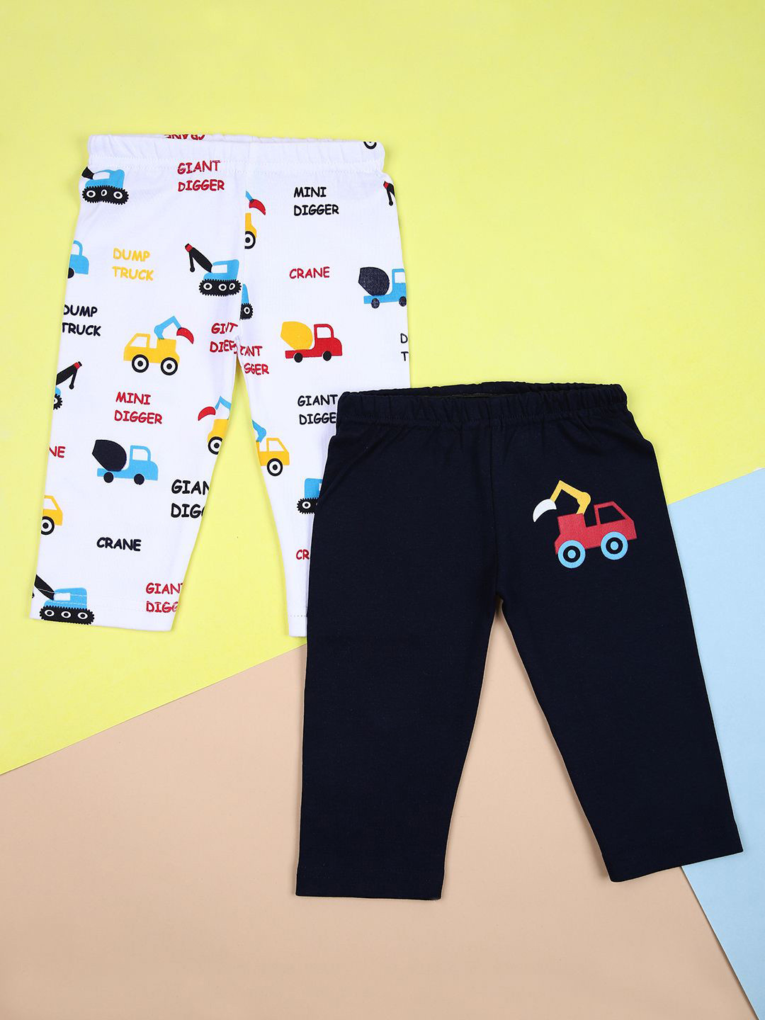 V-Mart Infant Pack Of 2 Printed Interlock Pyjama Lounge Pants