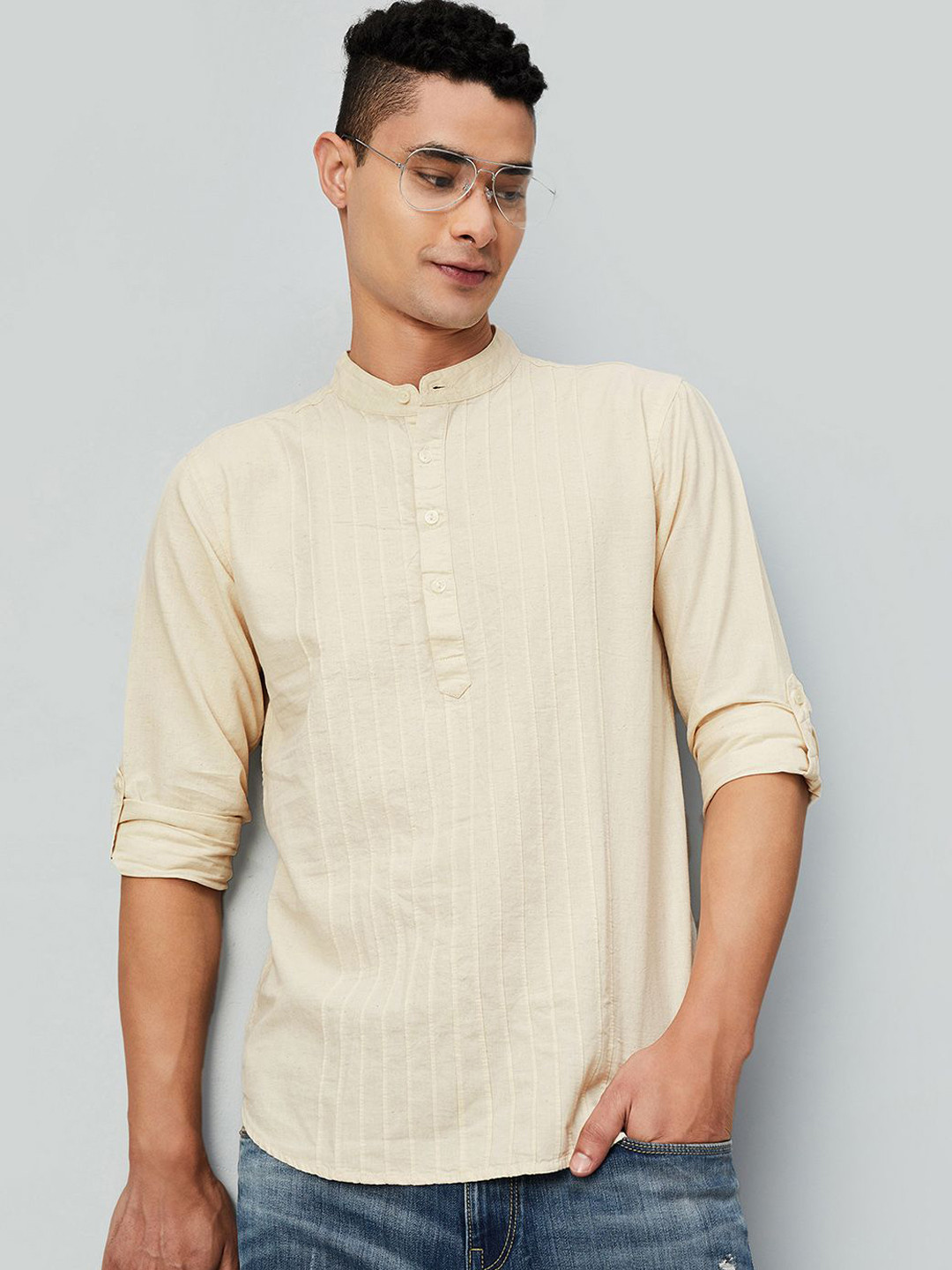max Band Collar Pure Cotton Kurta