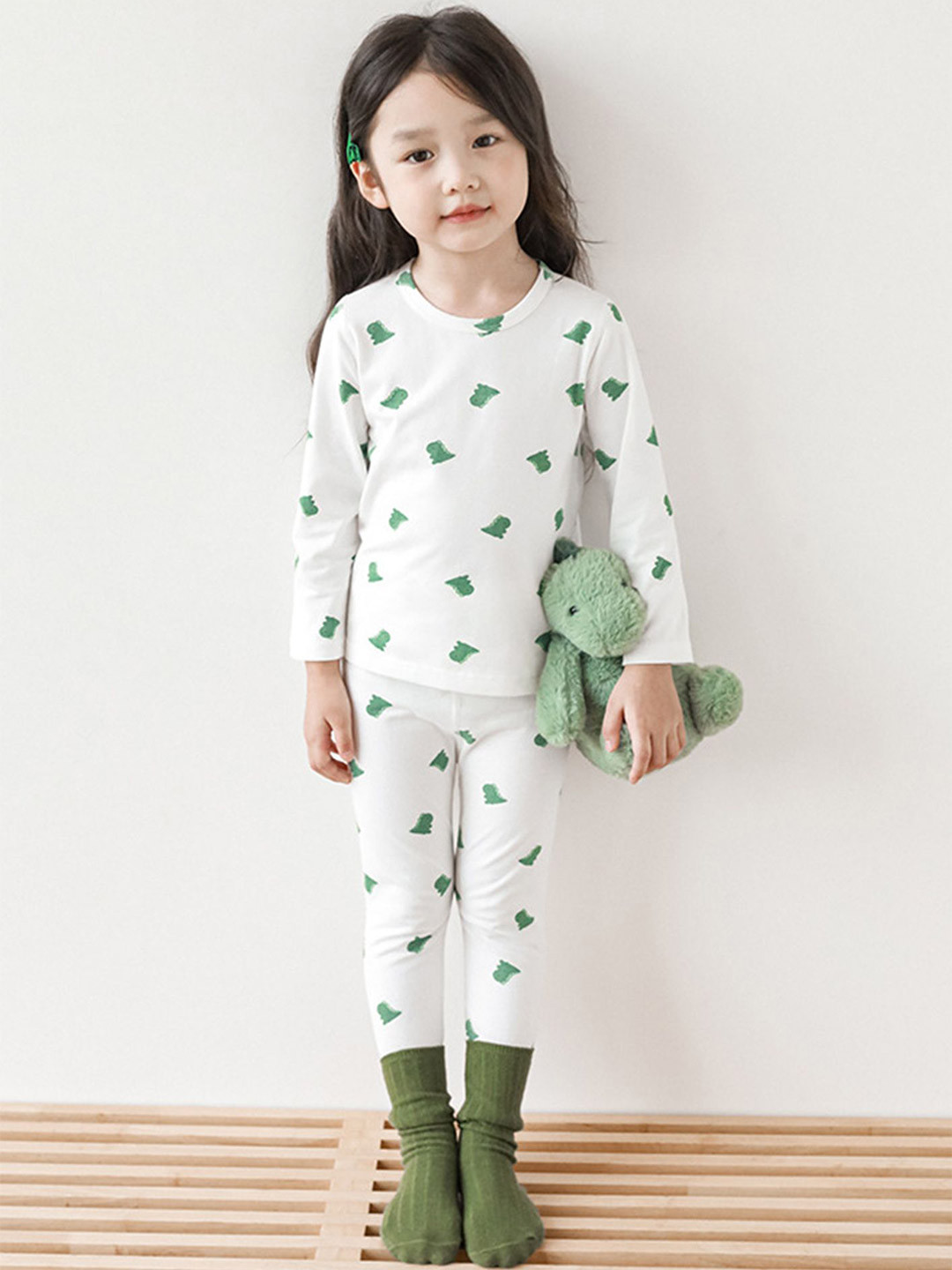 LULU & SKY Girls Cartoon Characters Printed Maxi Nightdress