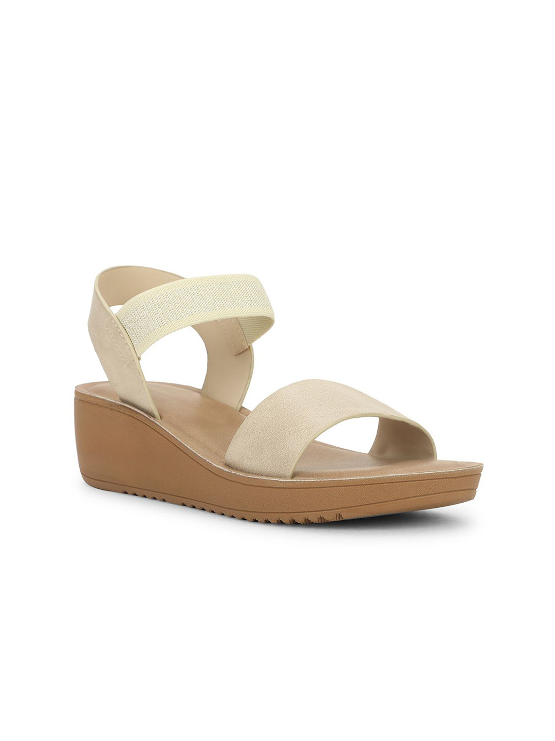 Bata Women Open Toe Wedge Sandals