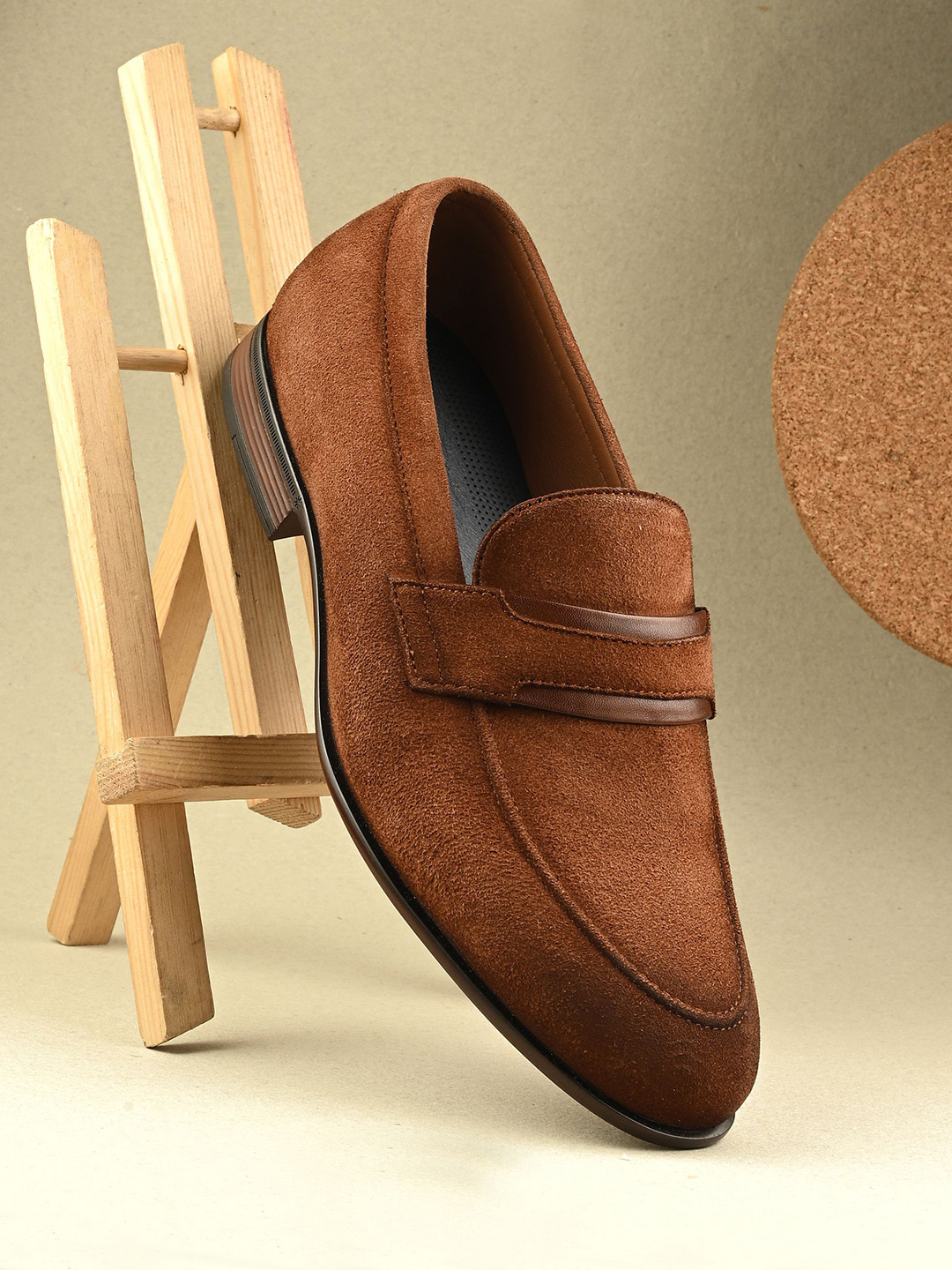 Egoss Men Slip-On Leather Loafers Lightweight Casual Shoes