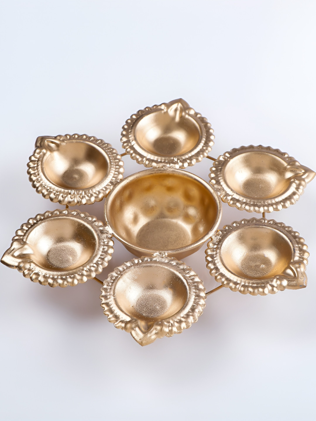 Archies Textured Metal Tea Light Diya Decorative Bowl